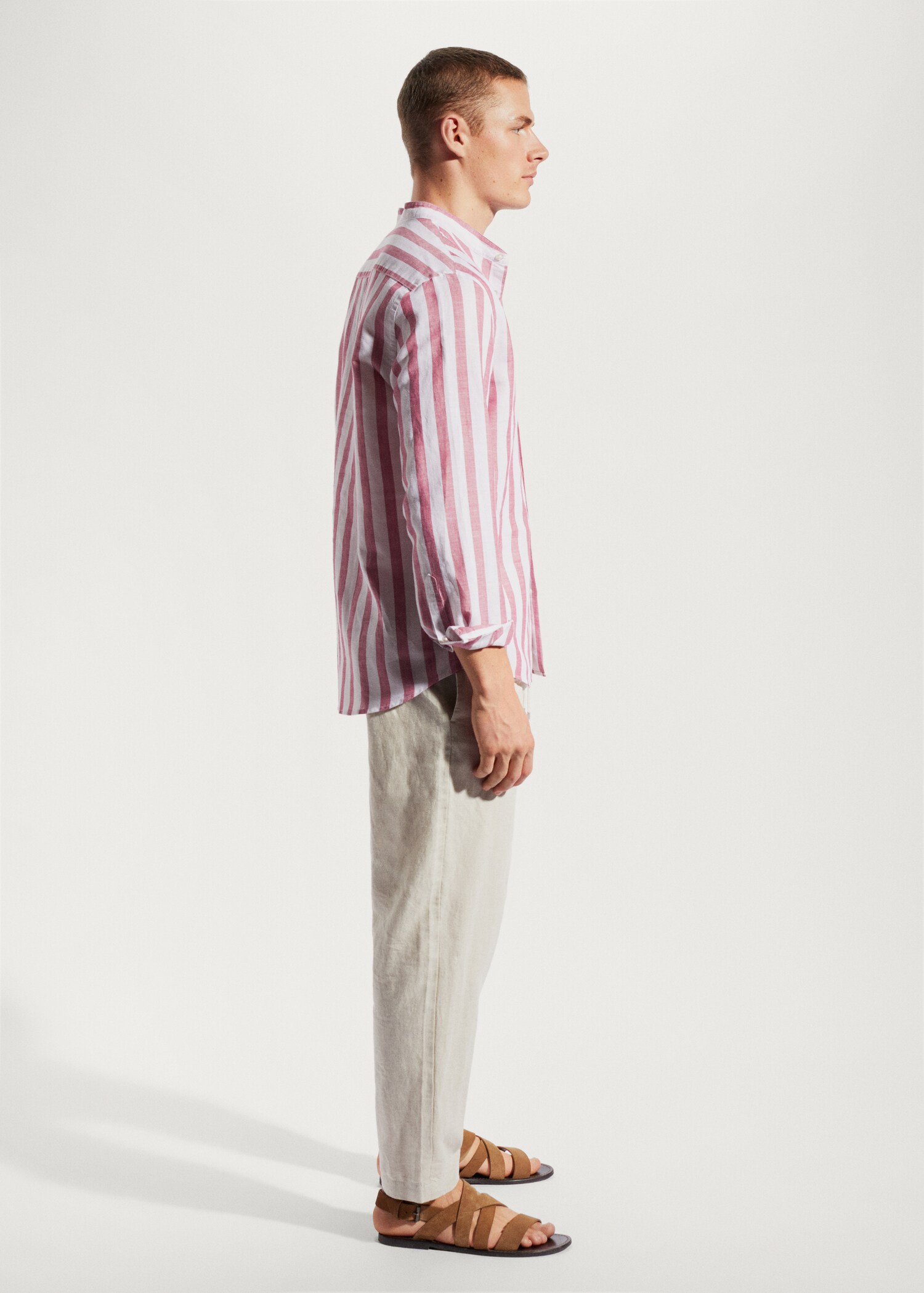 Camisa regular fit lino rayas  - Detalle del artículo 2