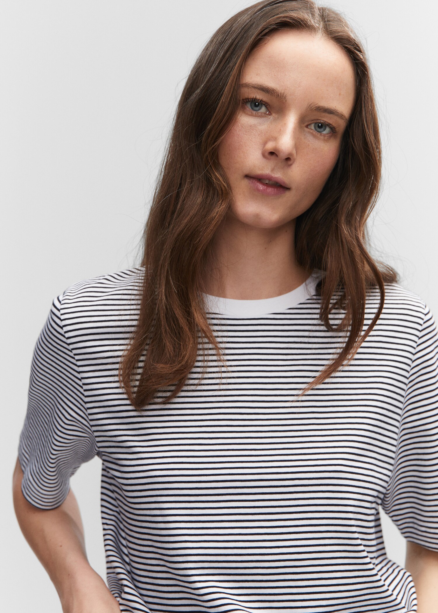 T-shirt coton à rayures - Détail de l'article 1