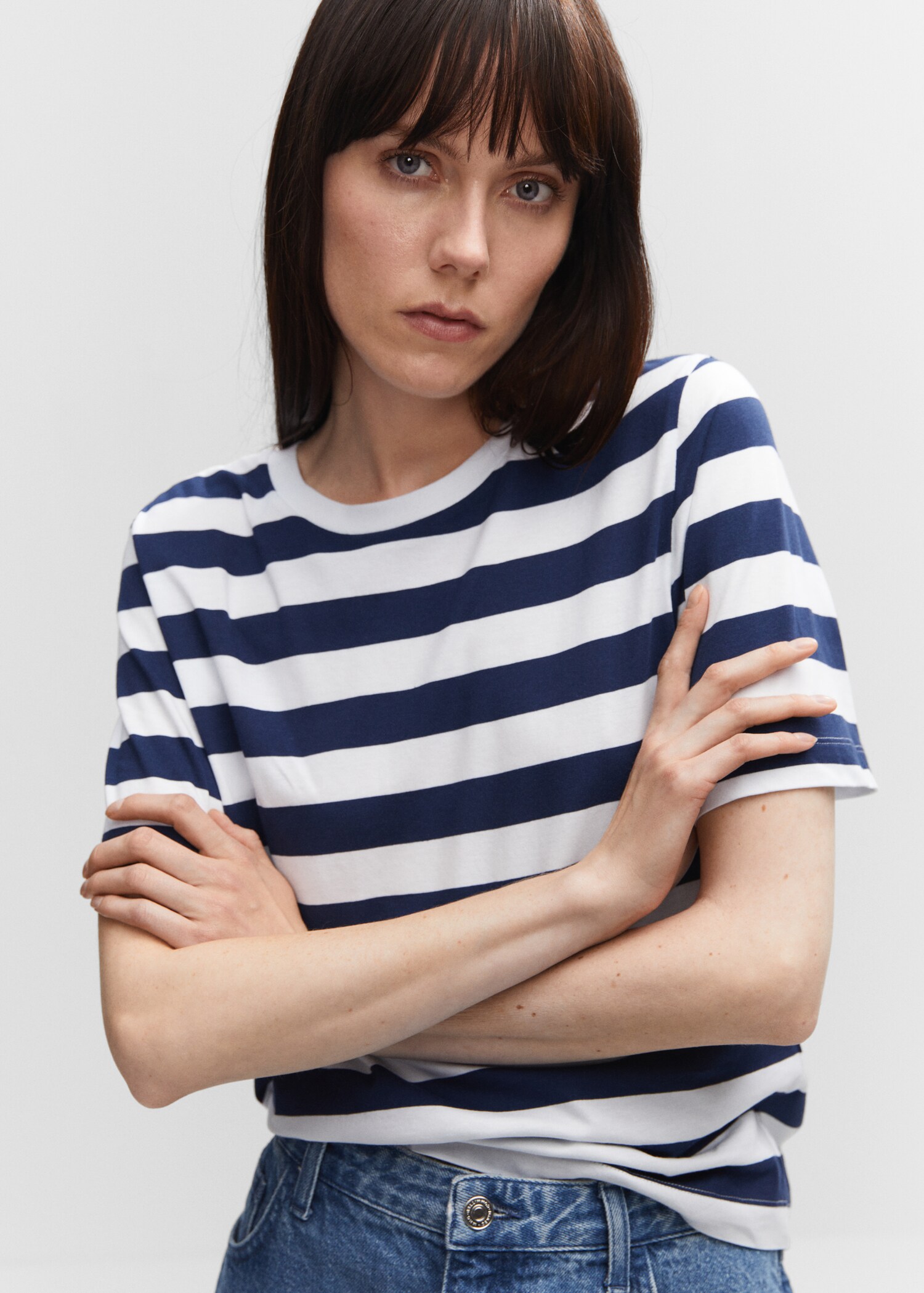 T-shirt coton à rayures - Détail de l'article 1