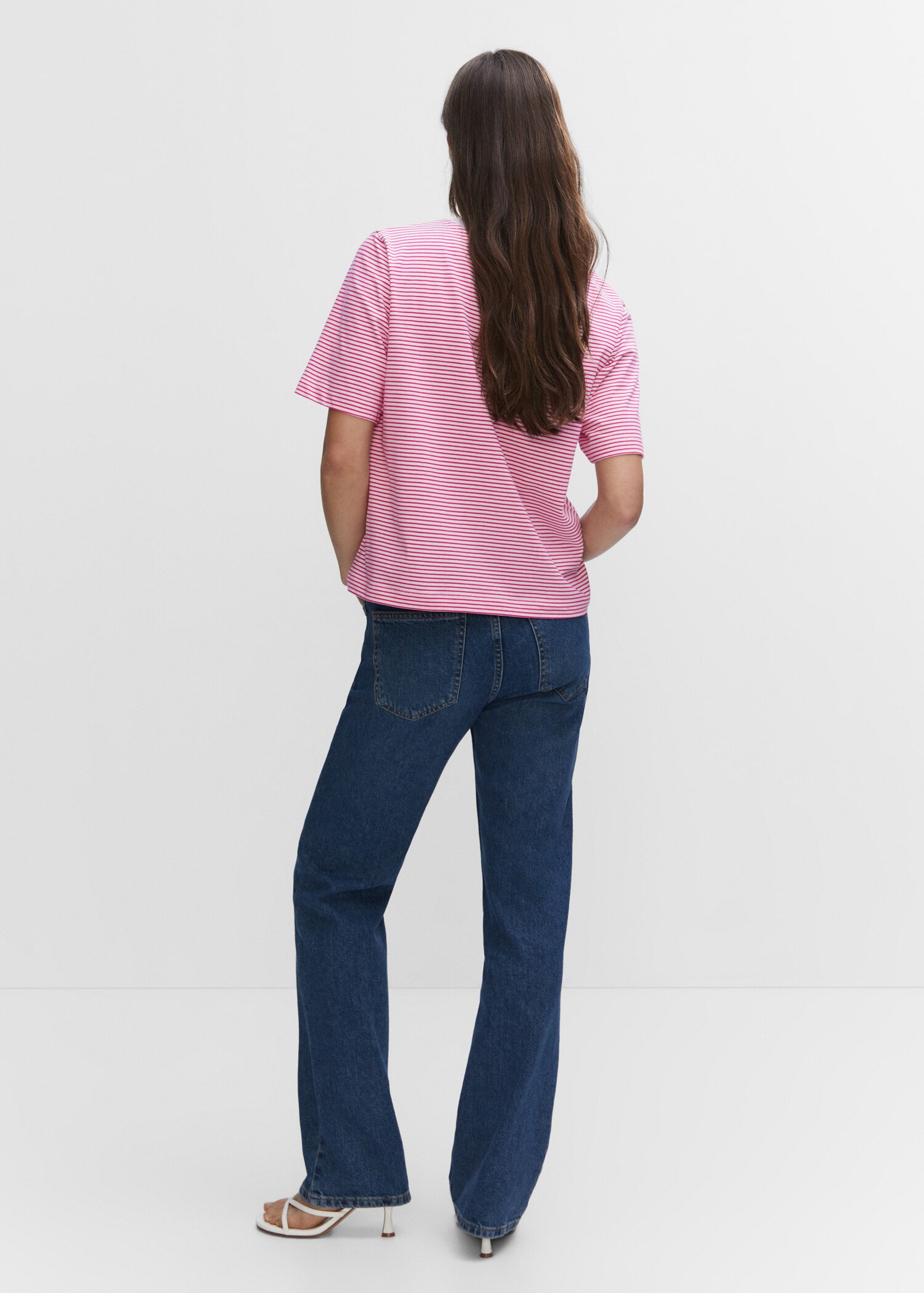 T-shirt coton à rayures - Verso de l’article