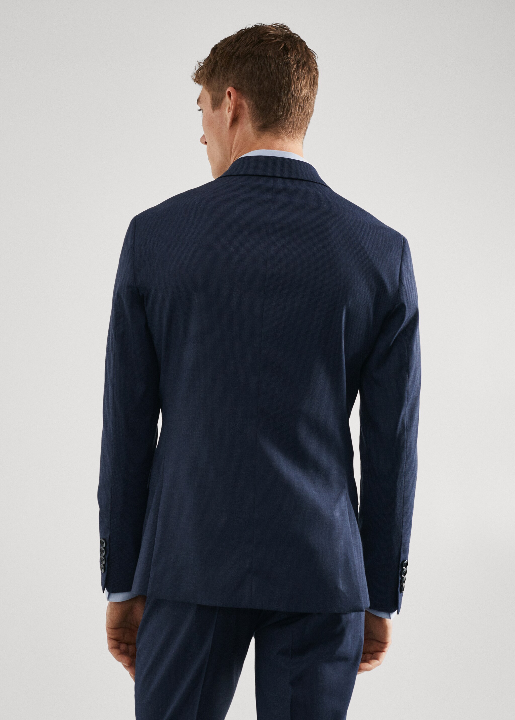Super slim-fit suit jacket in stretch fabric - Spatele articolului
