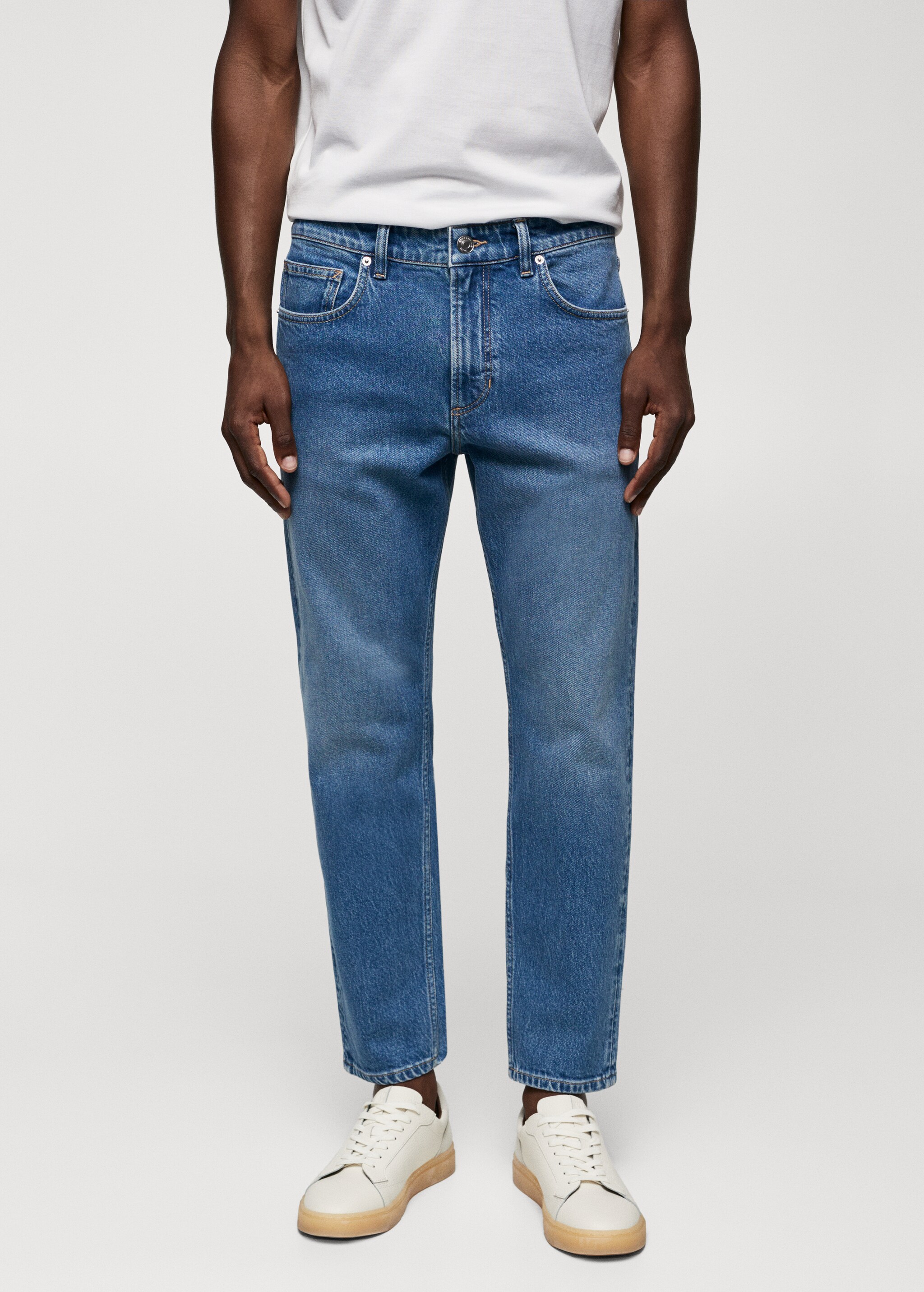 Ben tapered cropped jeans - Medium plane
