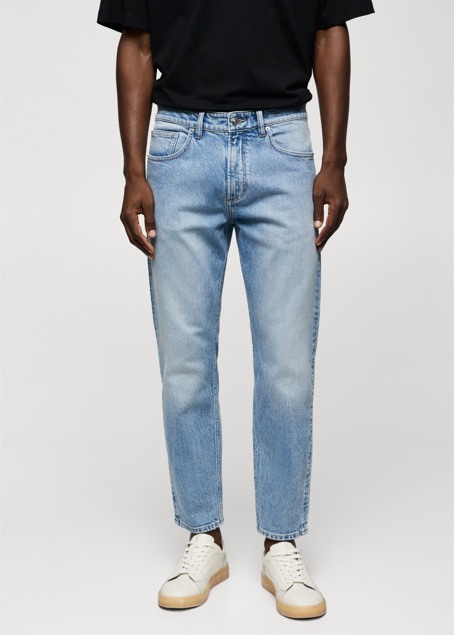 Ben tapered cropped jeans - Medium plane