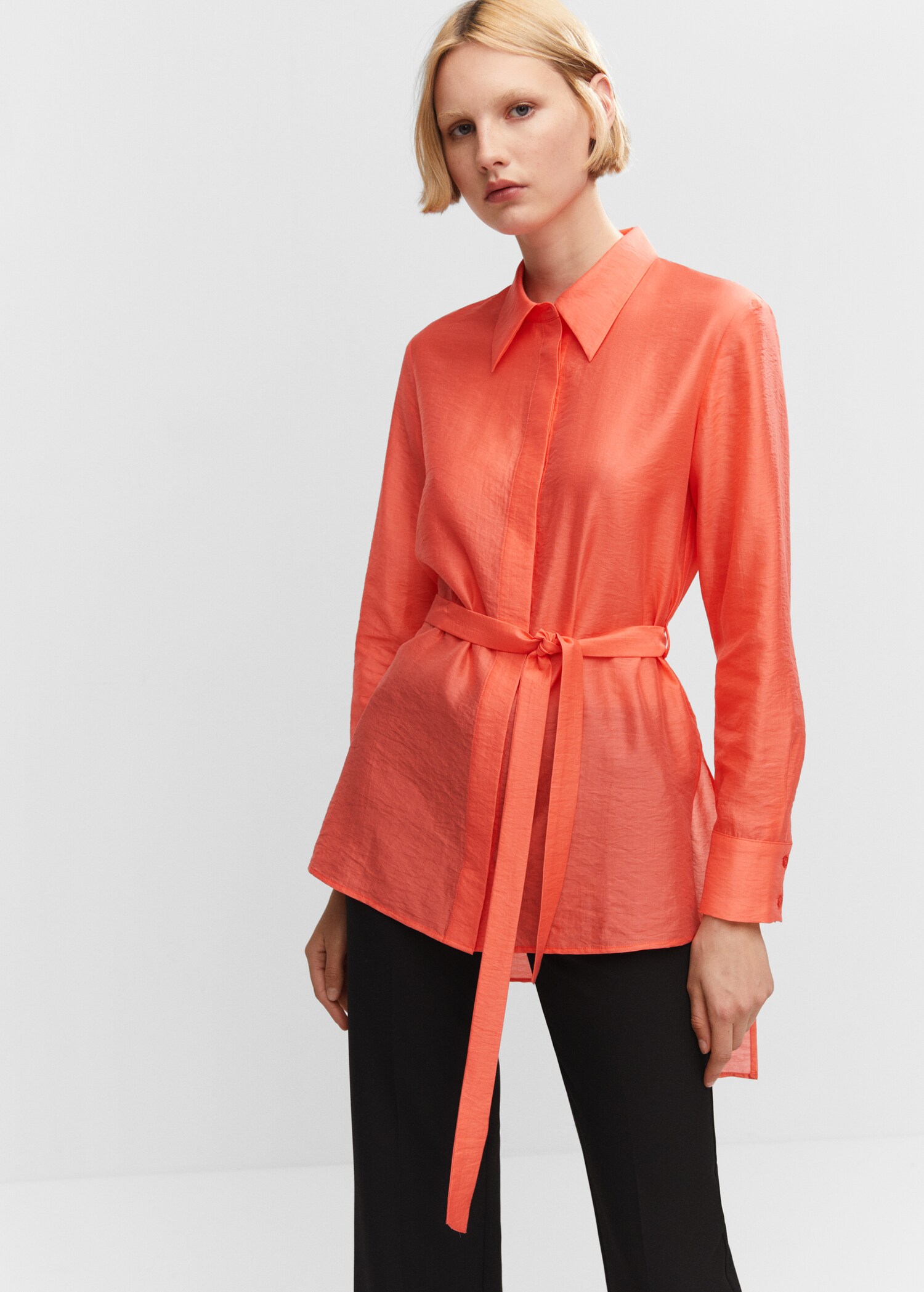 Lyocell shirt with bow - Medium plane