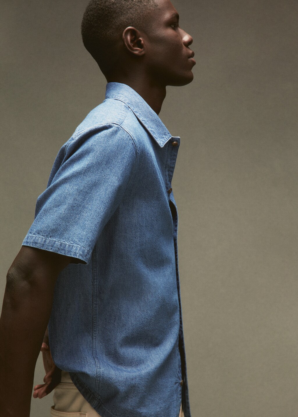 Chemise chambray homme sale