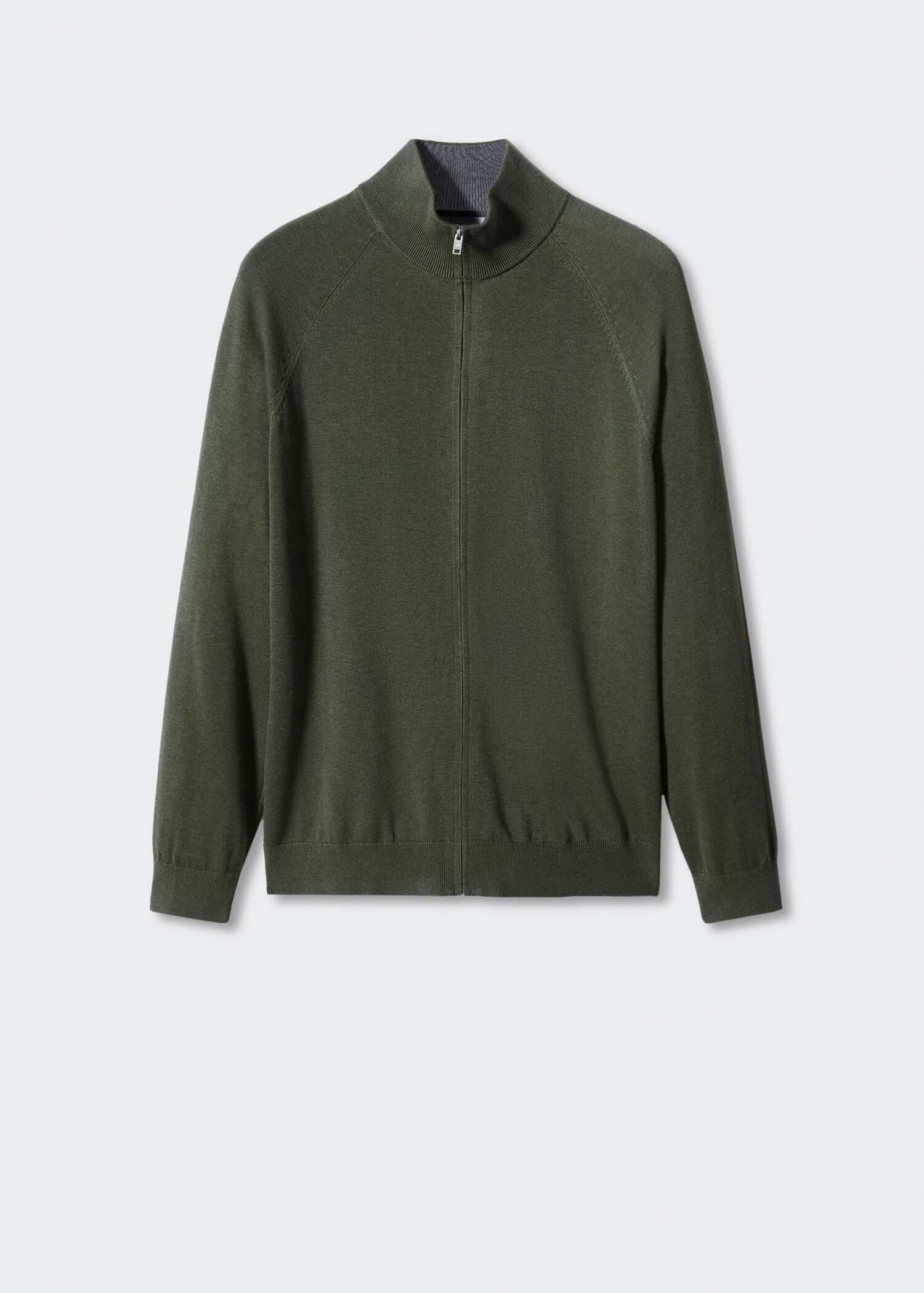 Zipped cotton cardigan - Товар без моделі