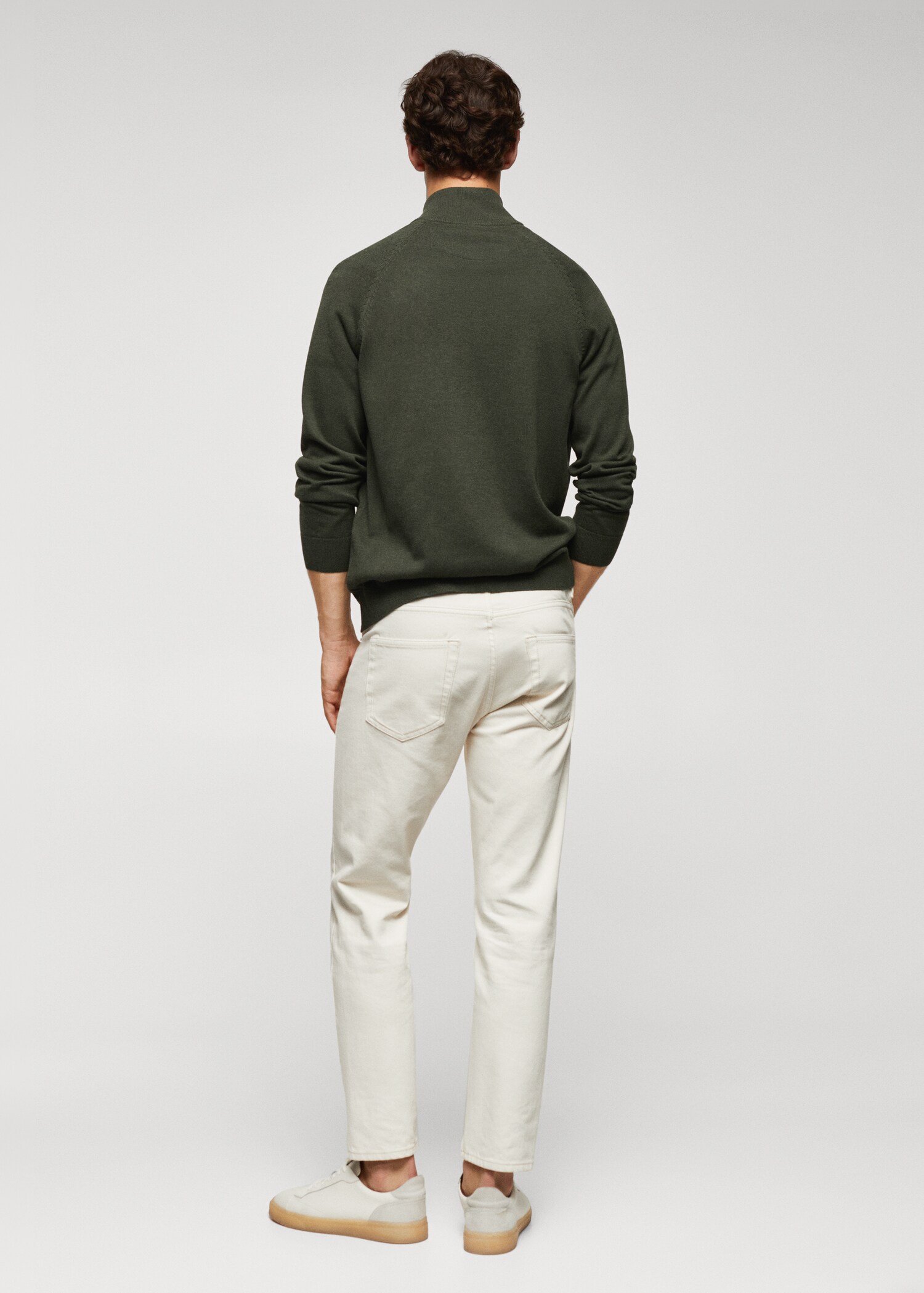 Zipped cotton cardigan - Зворотна сторона товару