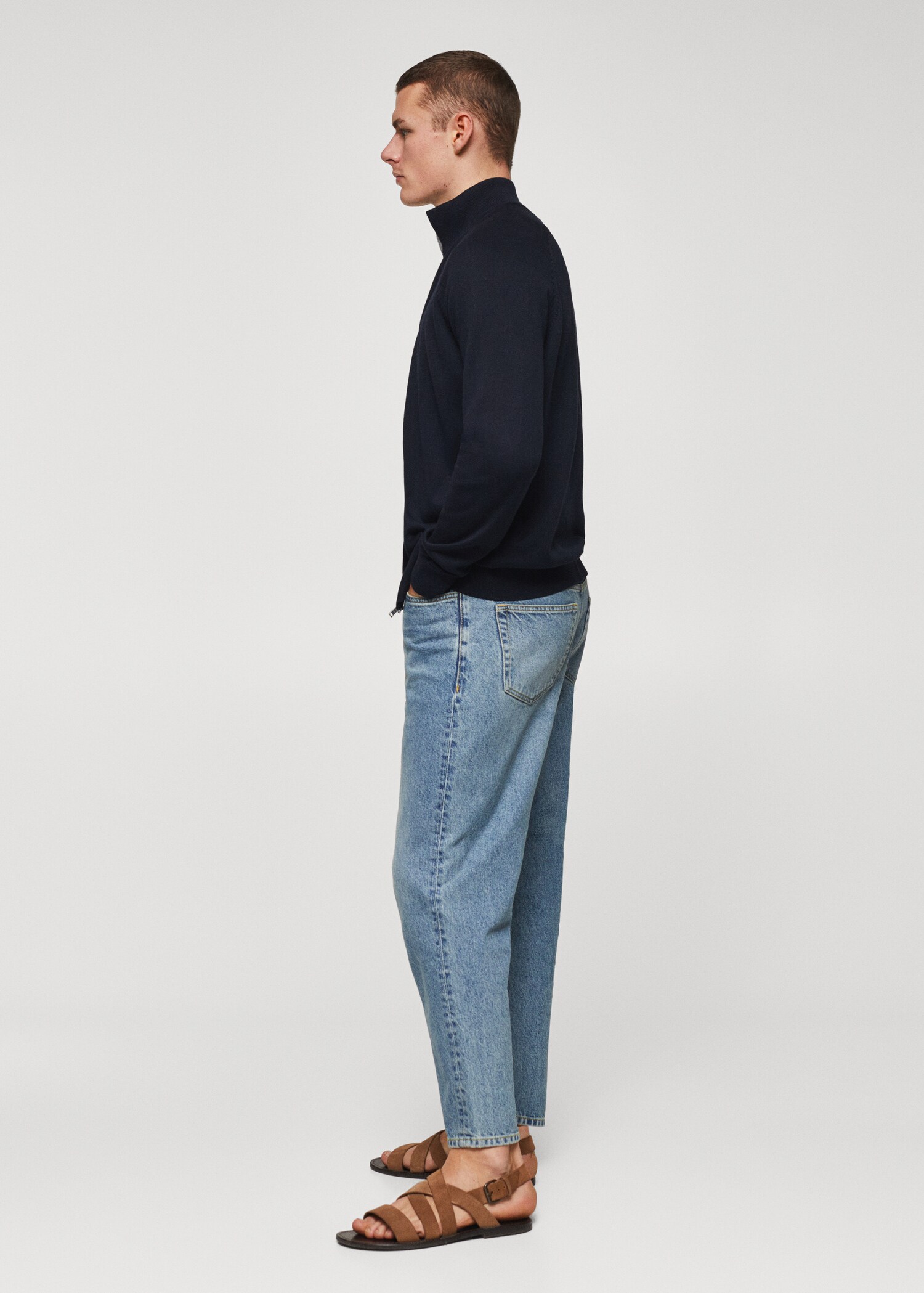 Zipped cotton cardigan - Детальніше про товар 2