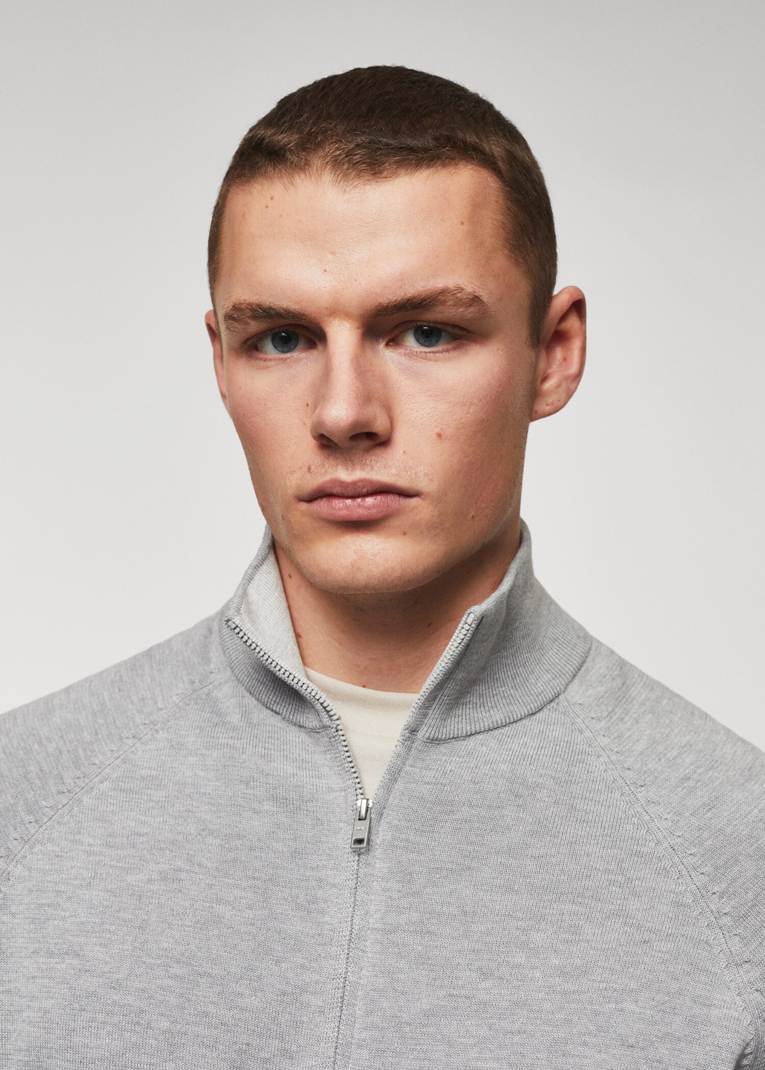 Zipped cotton cardigan - Детальніше про товар 1