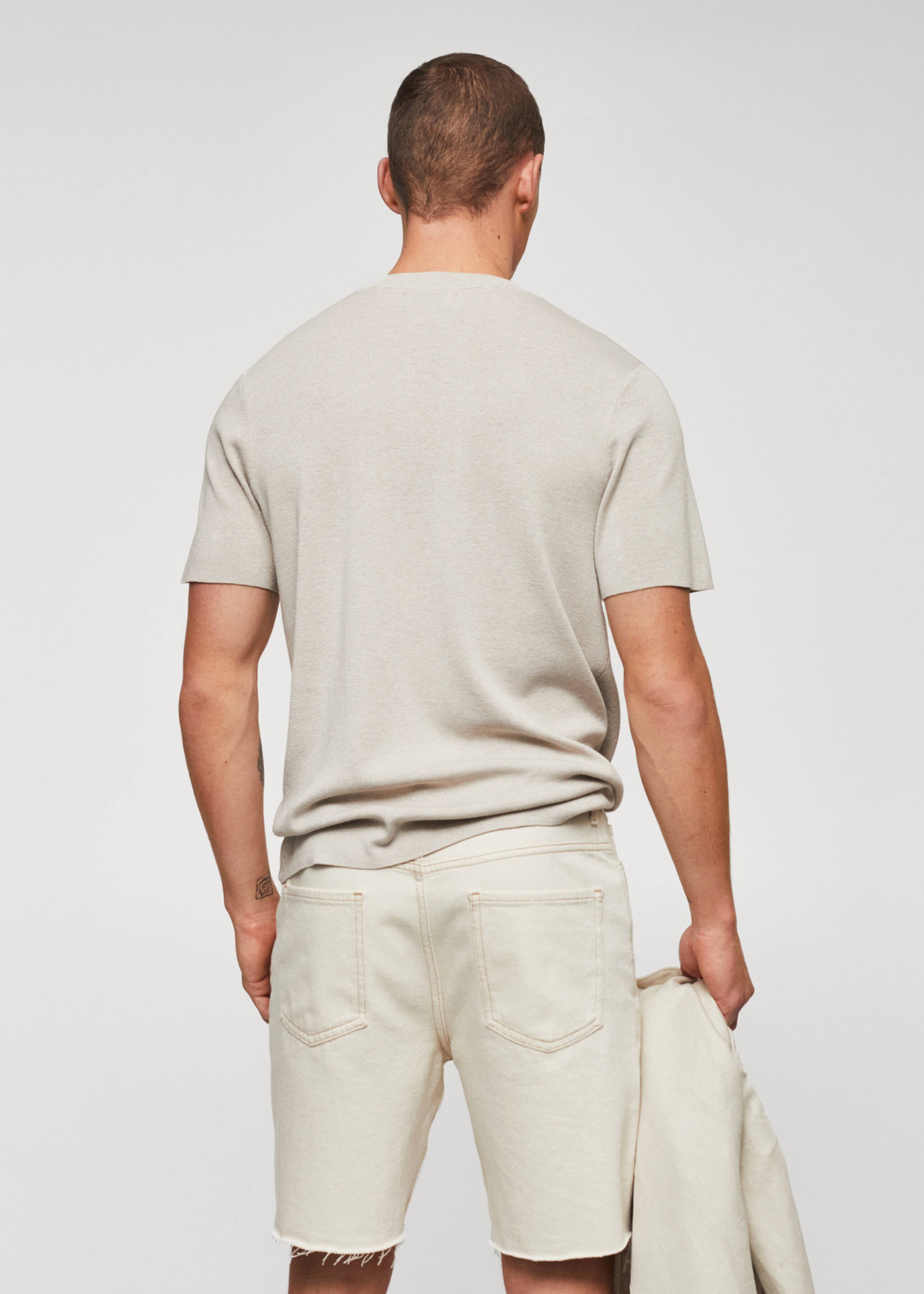 Camiseta punto fino algodón - Reverso del artículo