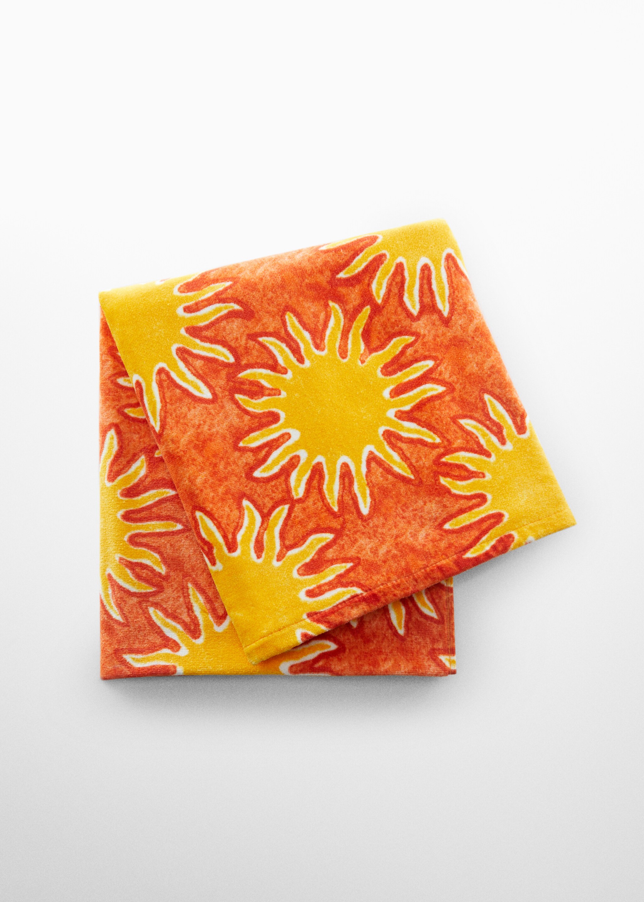 100% cotton printed towel - Article without model, Red. Ref: 57010748-00.