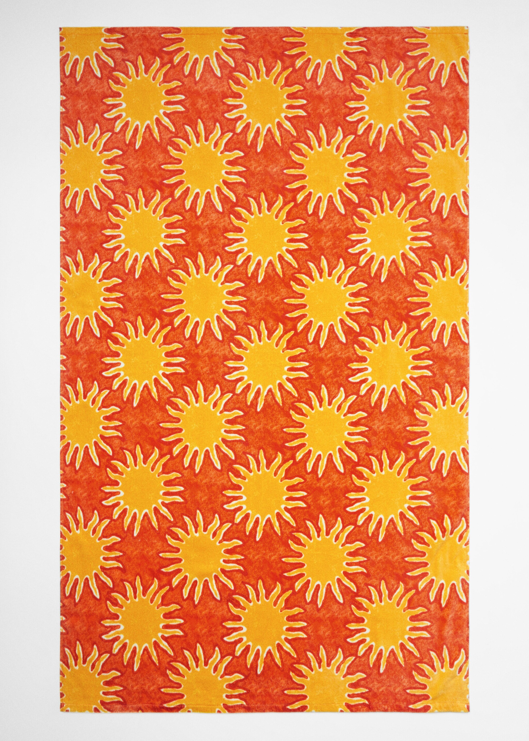 100% cotton printed towel - Details of the article 2, Red. Ref: 57010748-00.