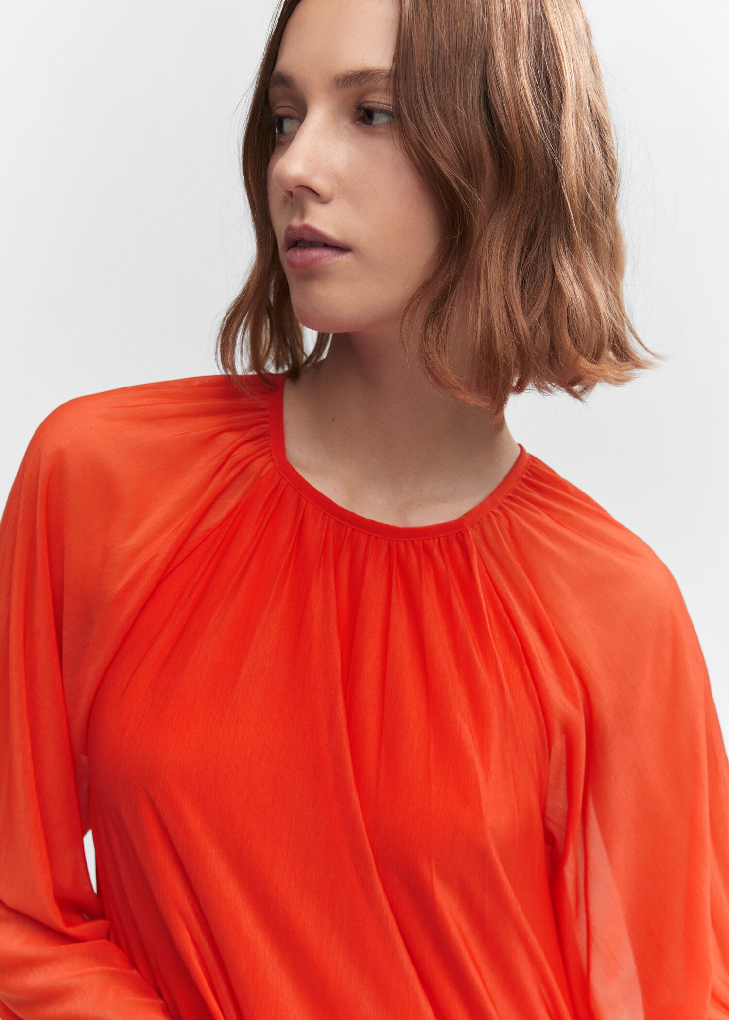 Vestido manga abullonada - Reverso del artículo