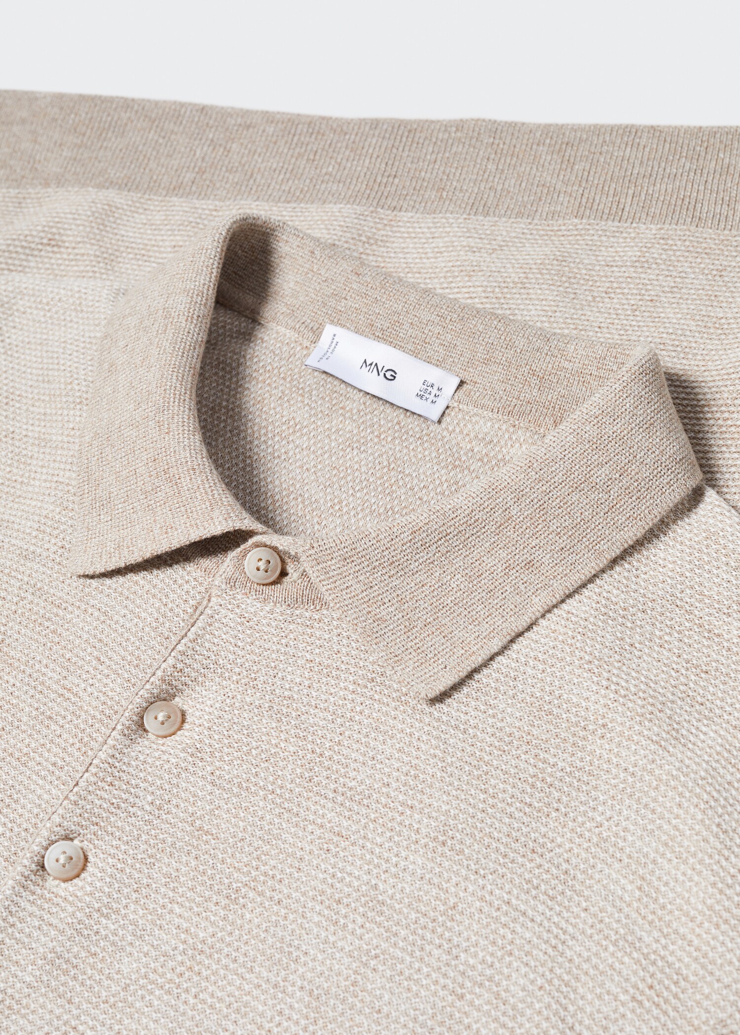 Patterned cotton polo shirt - Details of the article 8