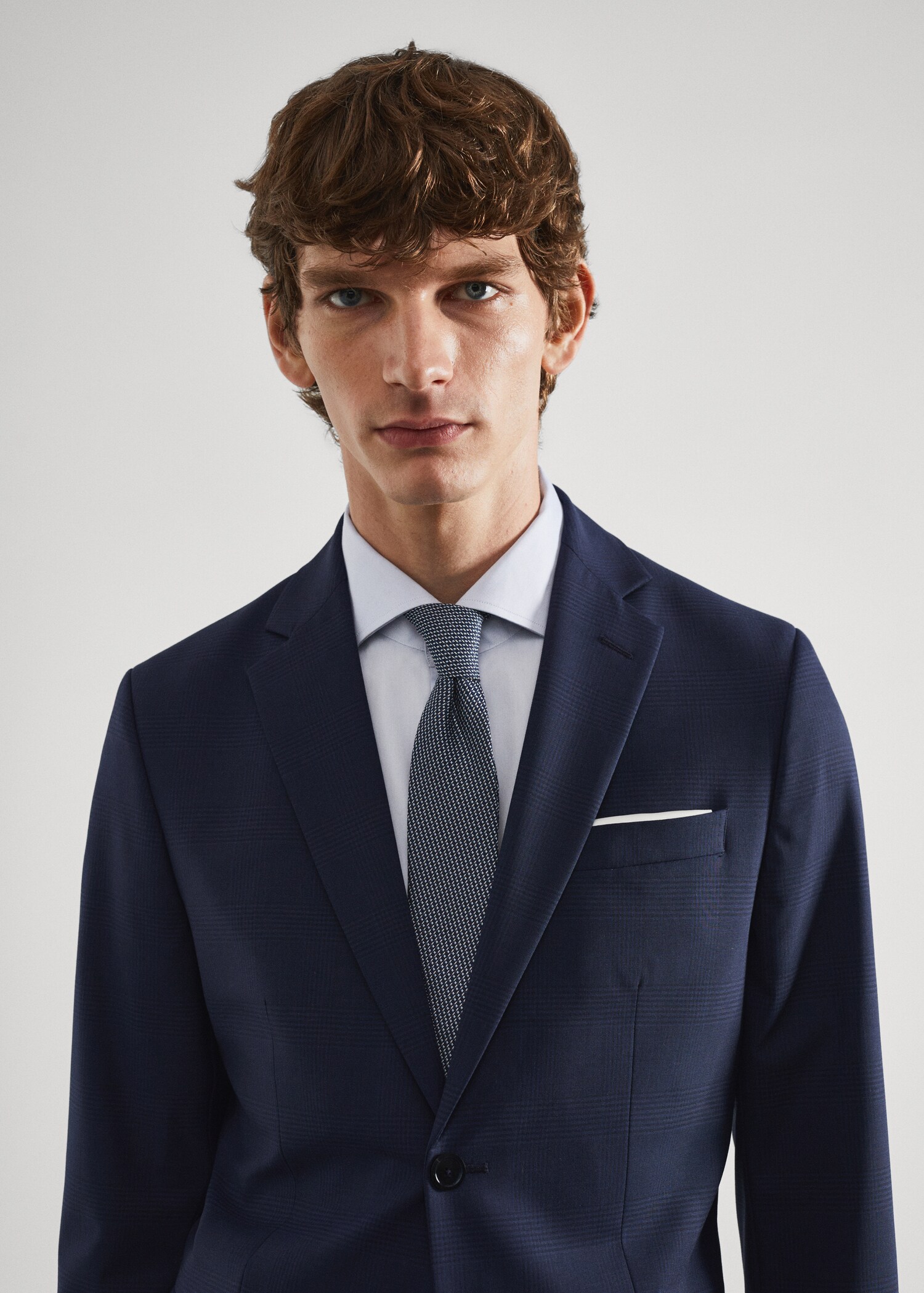 Veste costume laine slim-fit carreaux - Détail de l'article 1
