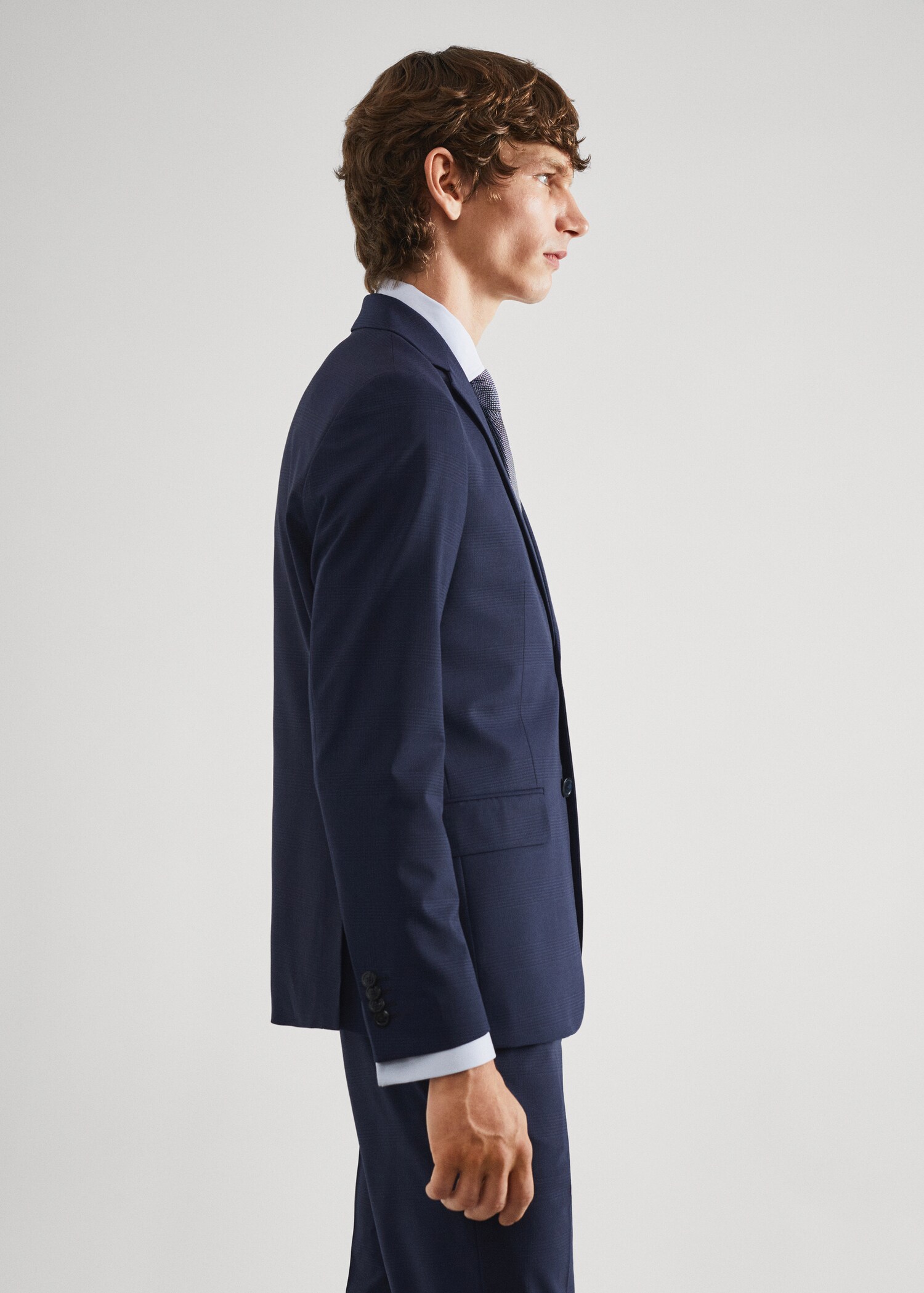 Veste costume laine slim-fit carreaux - Détail de l'article 2
