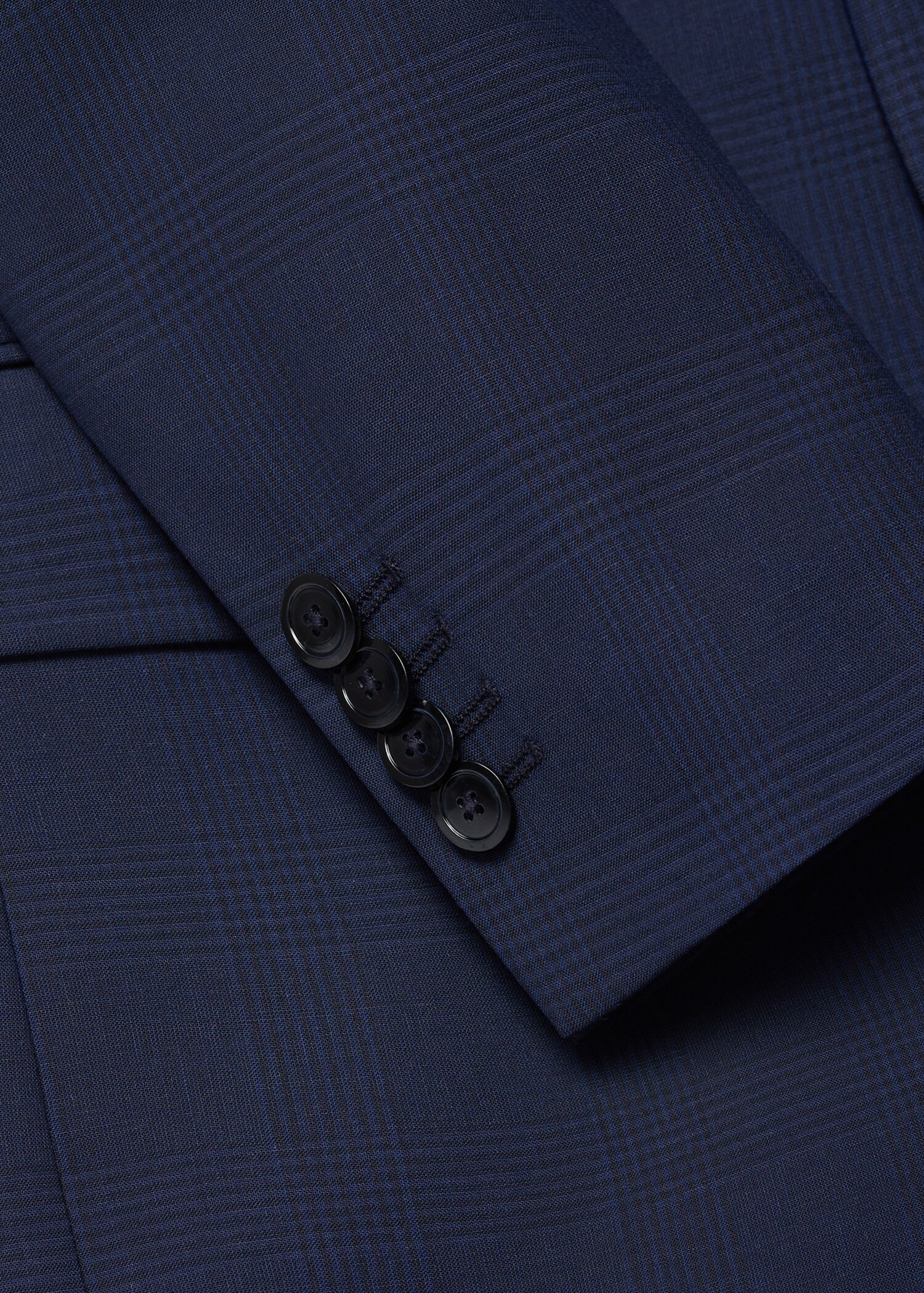 Veste costume laine slim-fit carreaux - Détail de l'article 8