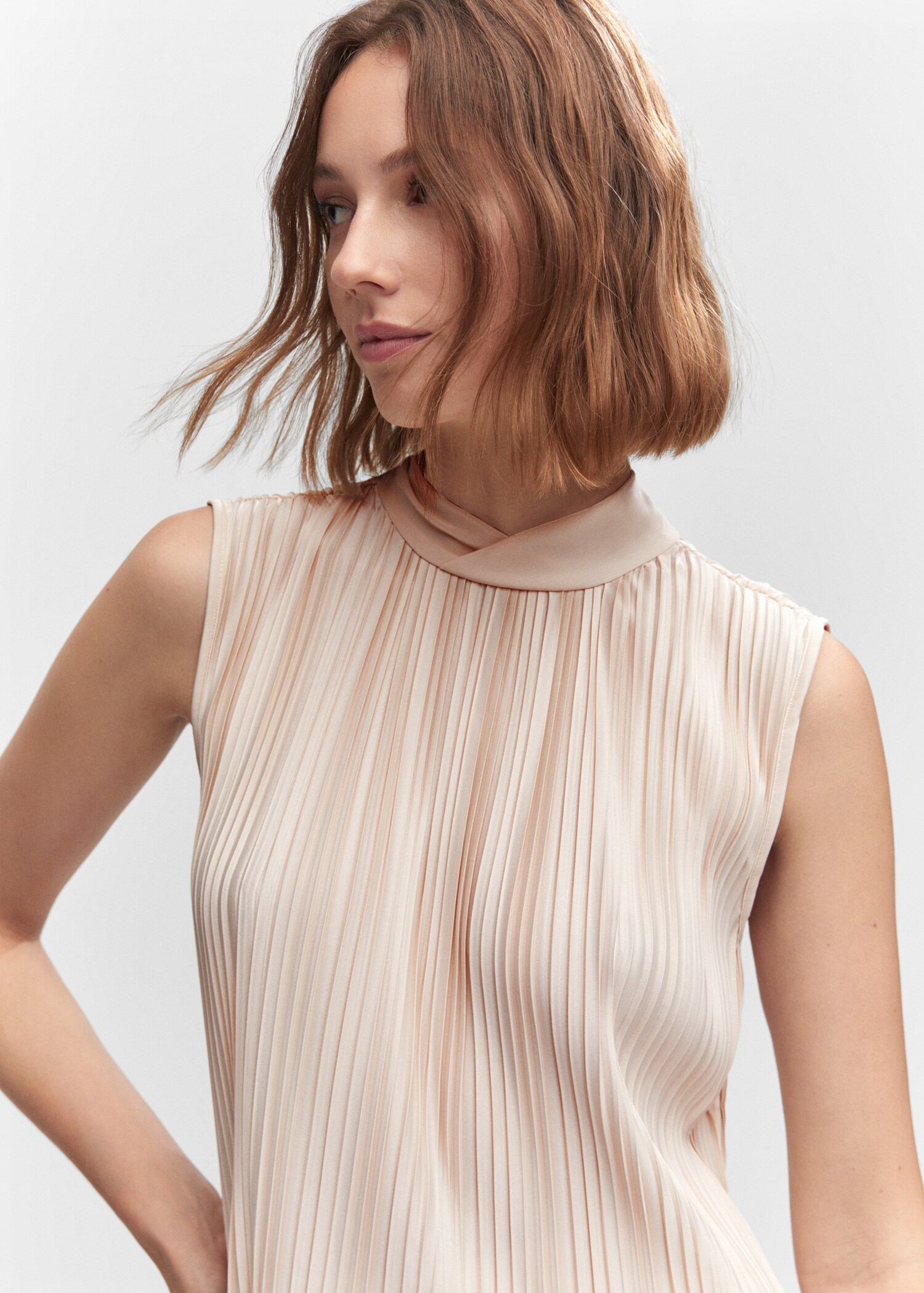 Pleated bow top - Details of the article 1