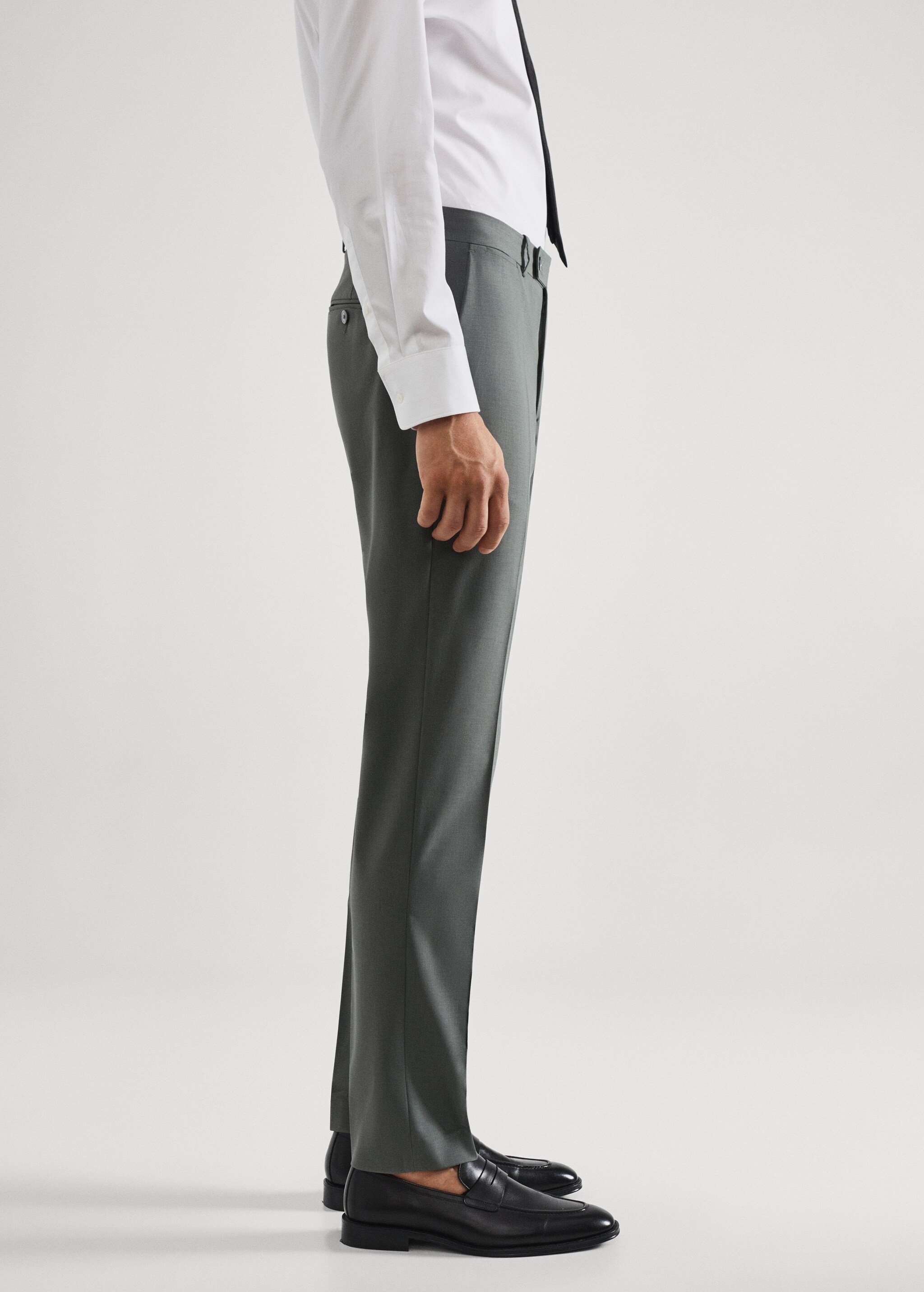 Wool slim-fit suit trousers - Details of the article 2