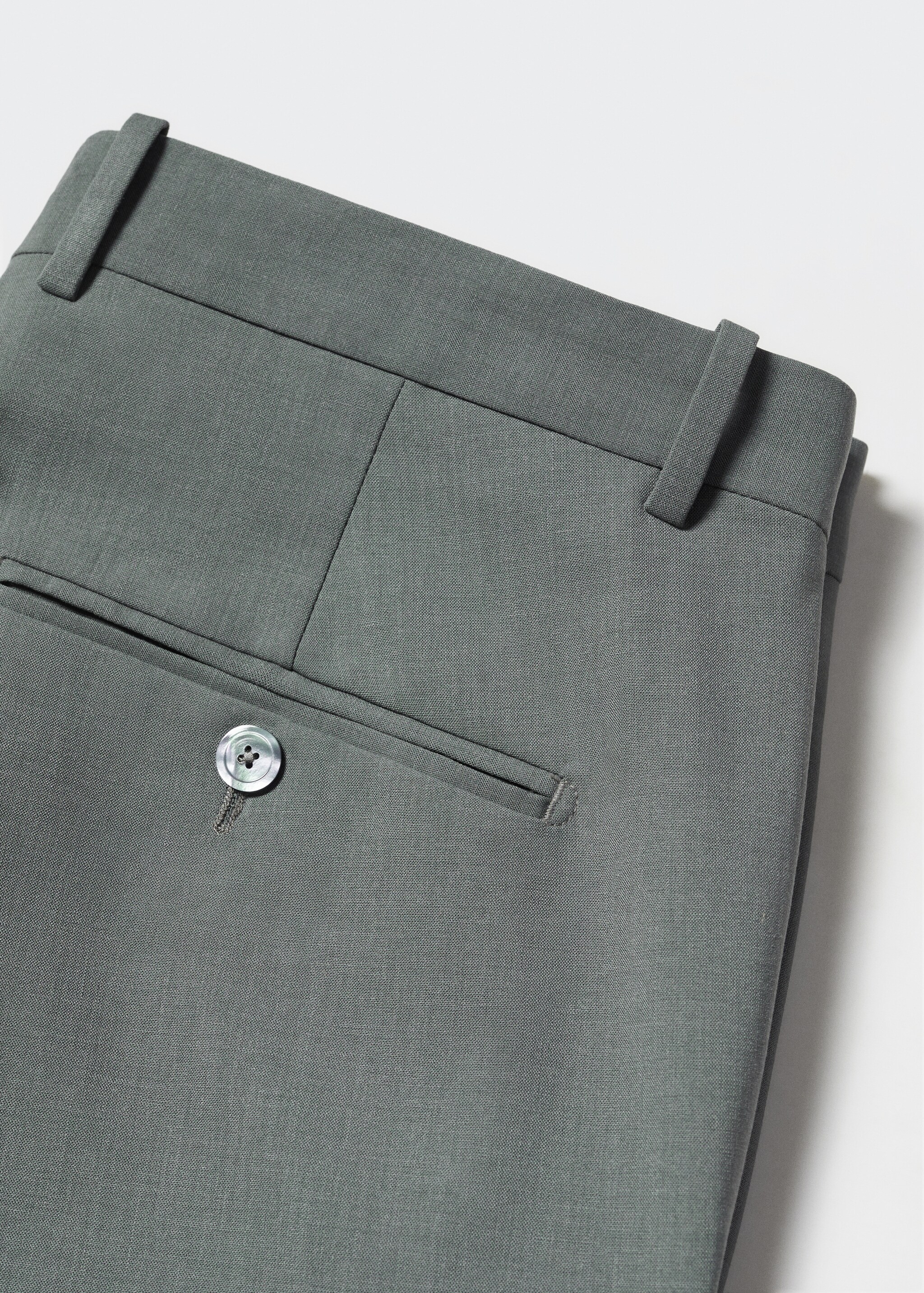 Wool slim-fit suit trousers - Details of the article 8