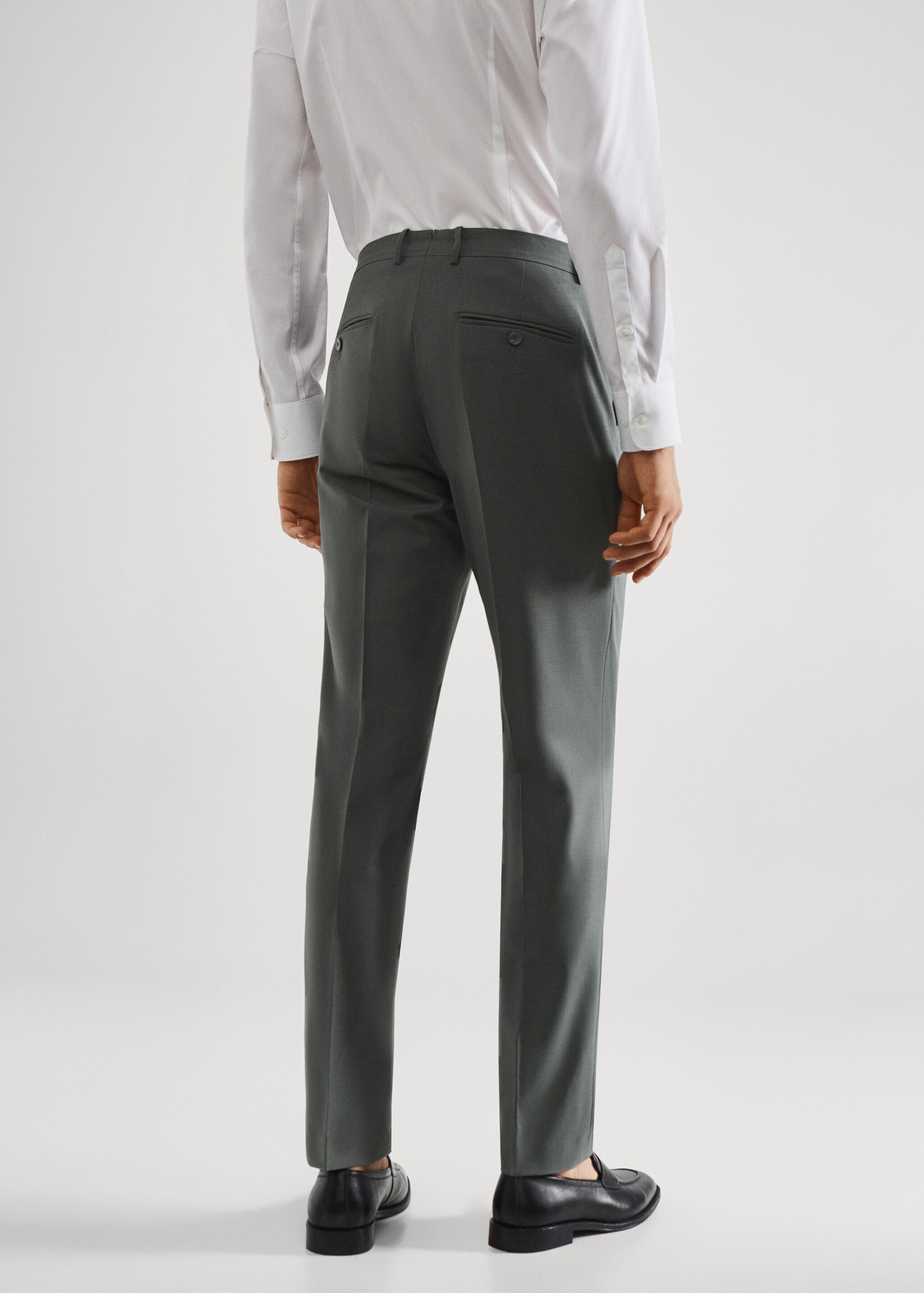 Wool slim-fit suit trousers - Reverse of the article