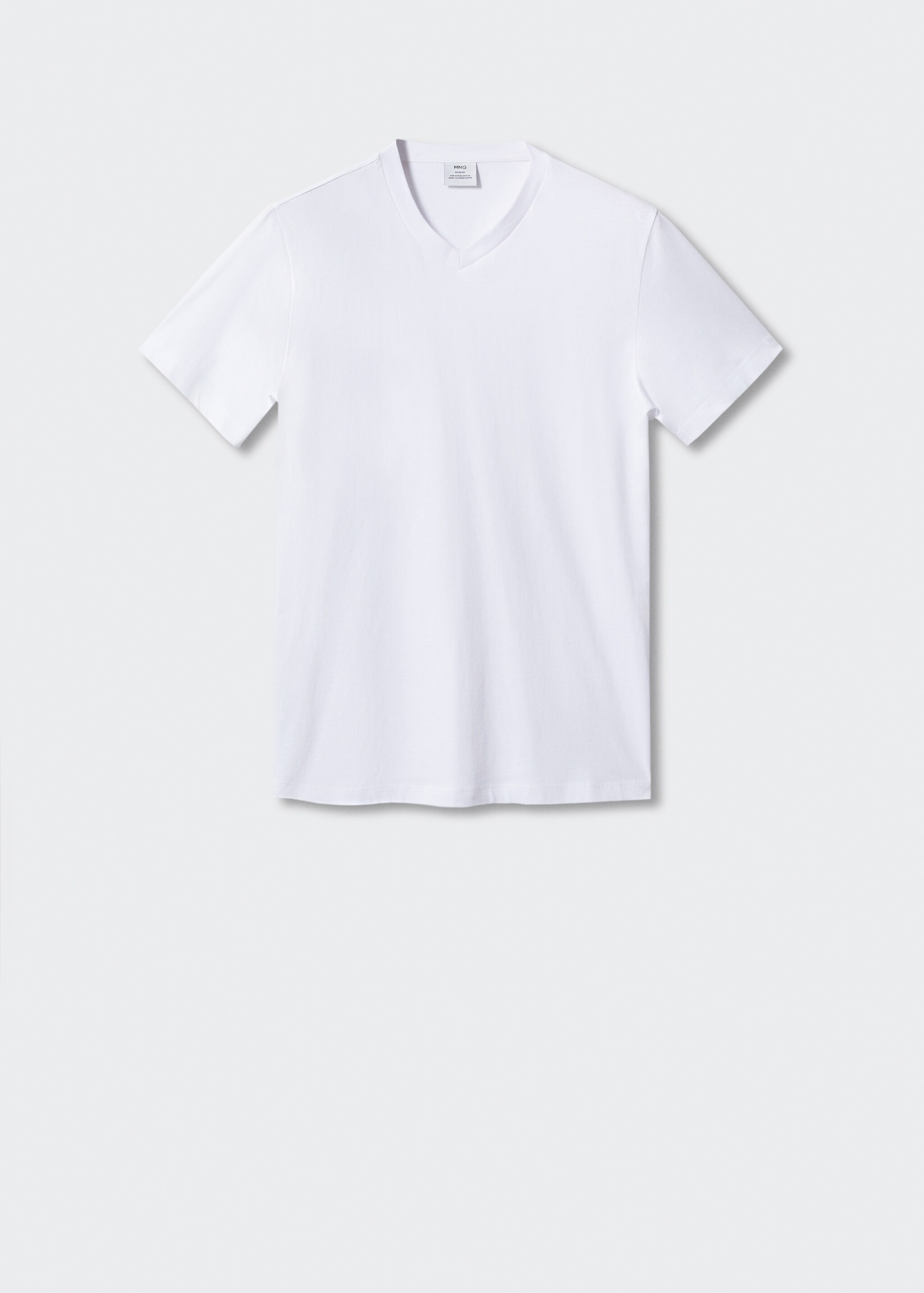 Basic cotton V-neck T-shirt - Article without model