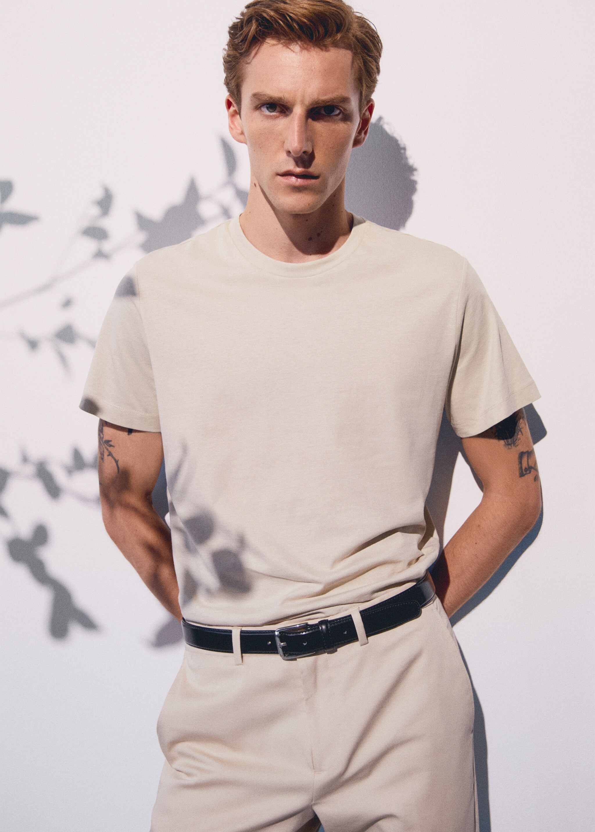 Basic cotton stretch T-shirt - Details of the article 5