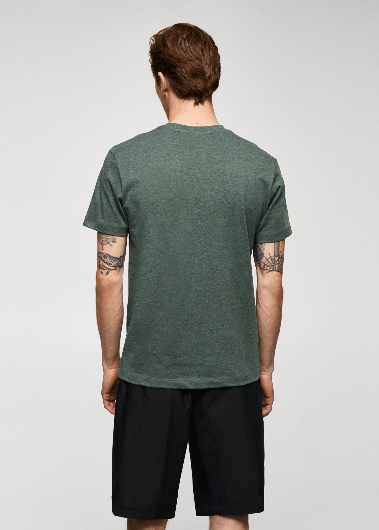Basic cotton stretch T-shirt - Reverse of the article