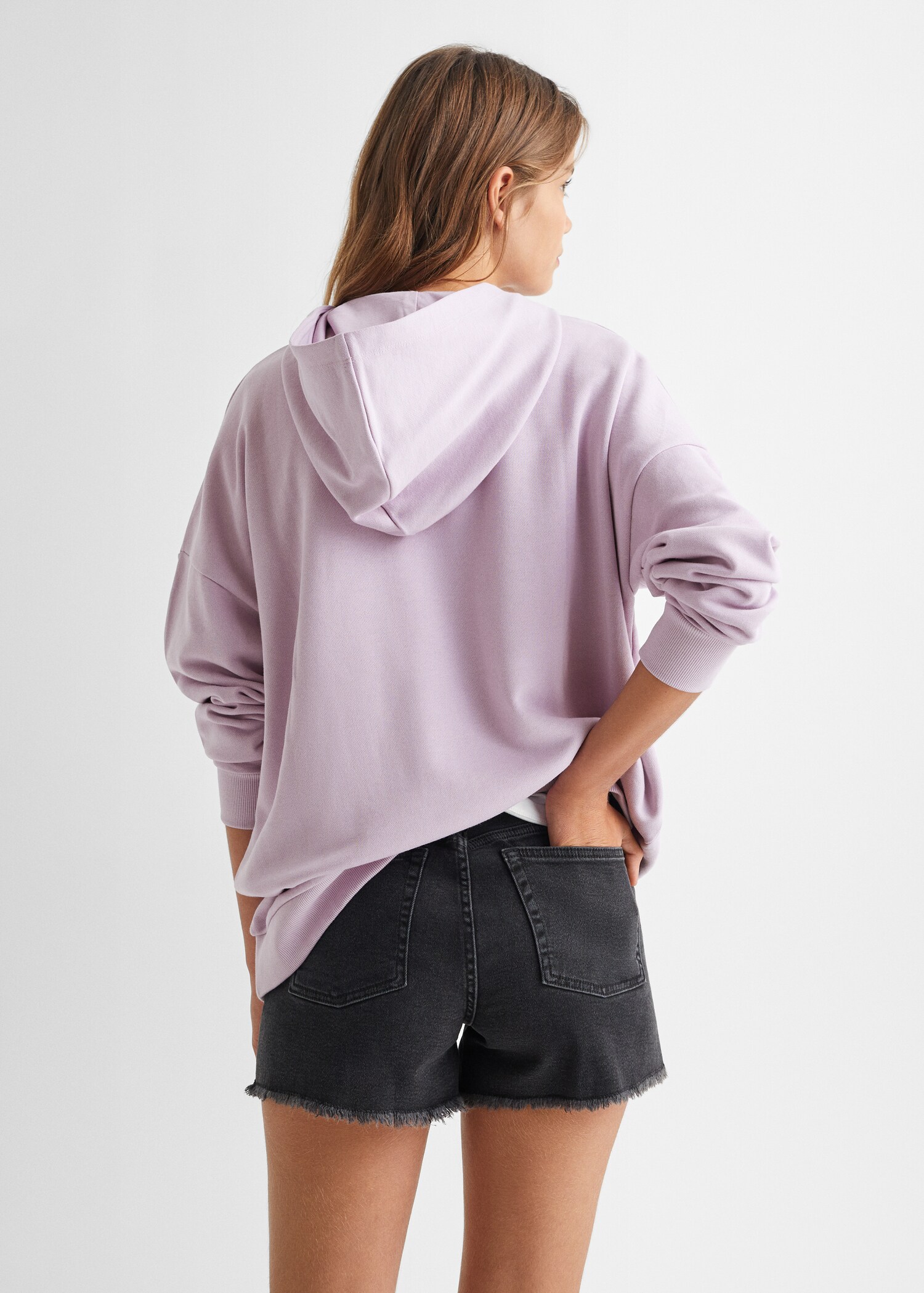 Sudadera estampada capucha - Reverso del artículo