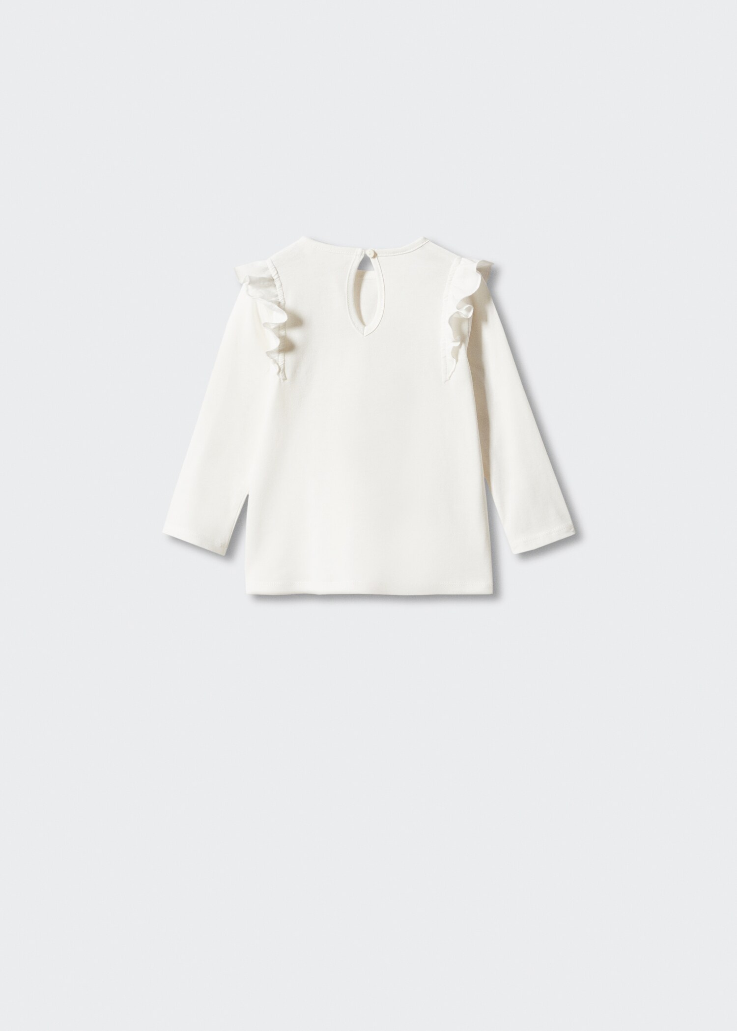 Long -sleeved t-shirt with ruffles - Зворотна сторона товару