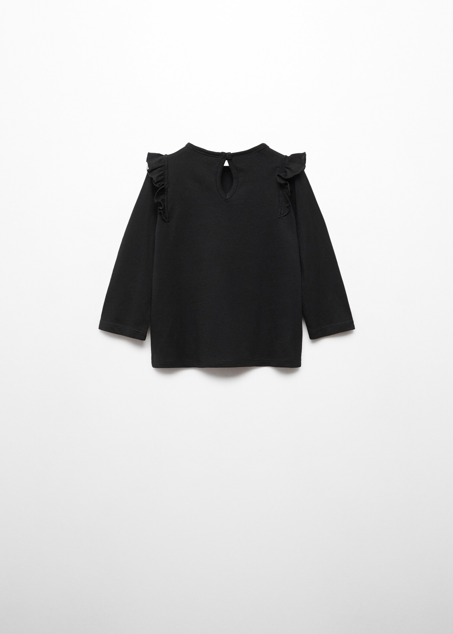 Long -sleeved t-shirt with ruffles - Зворотна сторона товару
