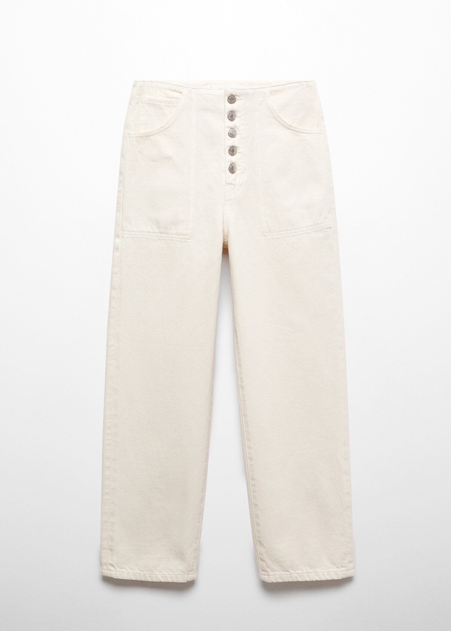 Jean droit crop boutons - Article sans modèle