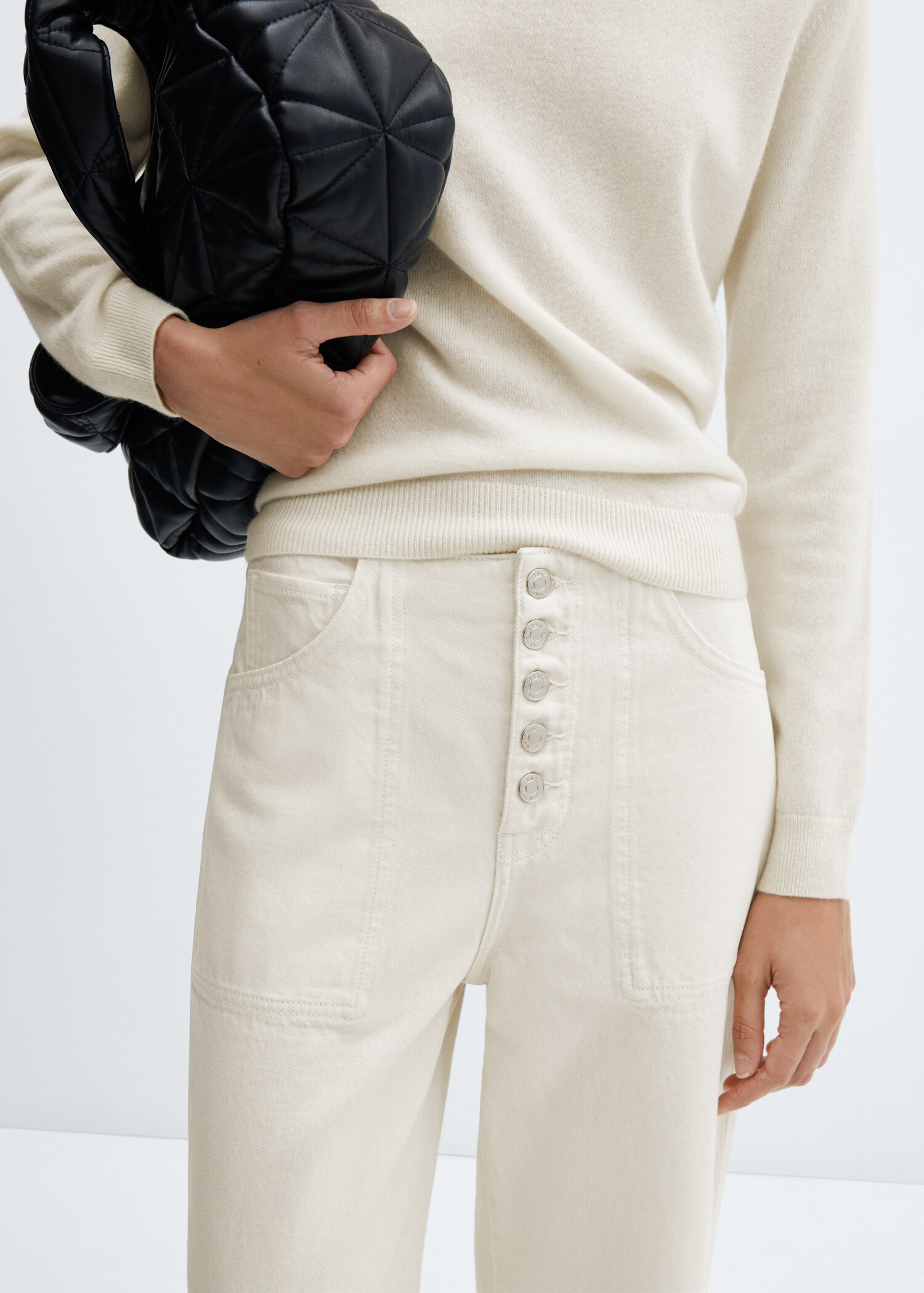Jean droit crop boutons - Détail de l'article 6