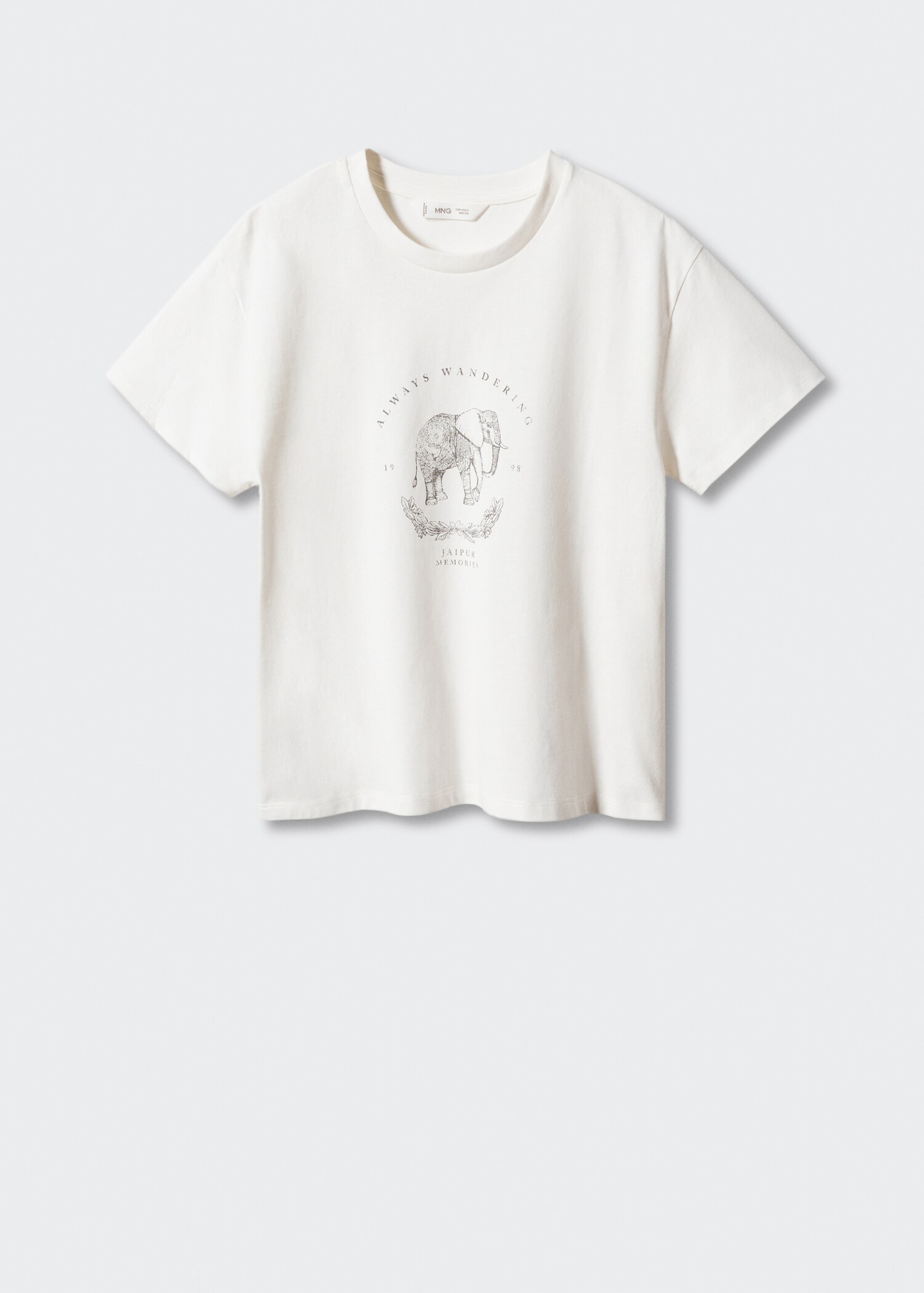Printed cotton-blend T-shirt - Article without model