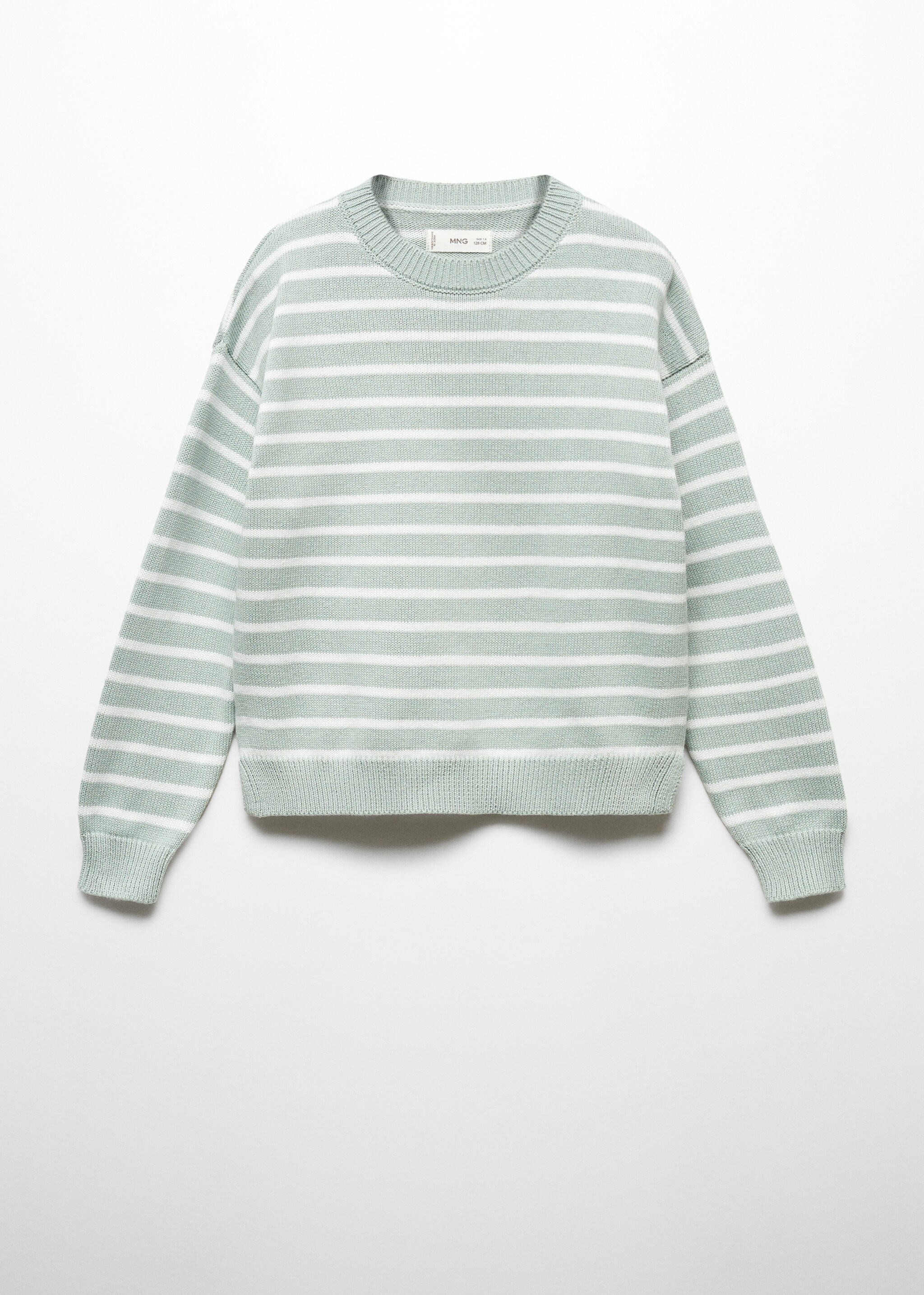 Striped cotton-blend sweater - Article without model