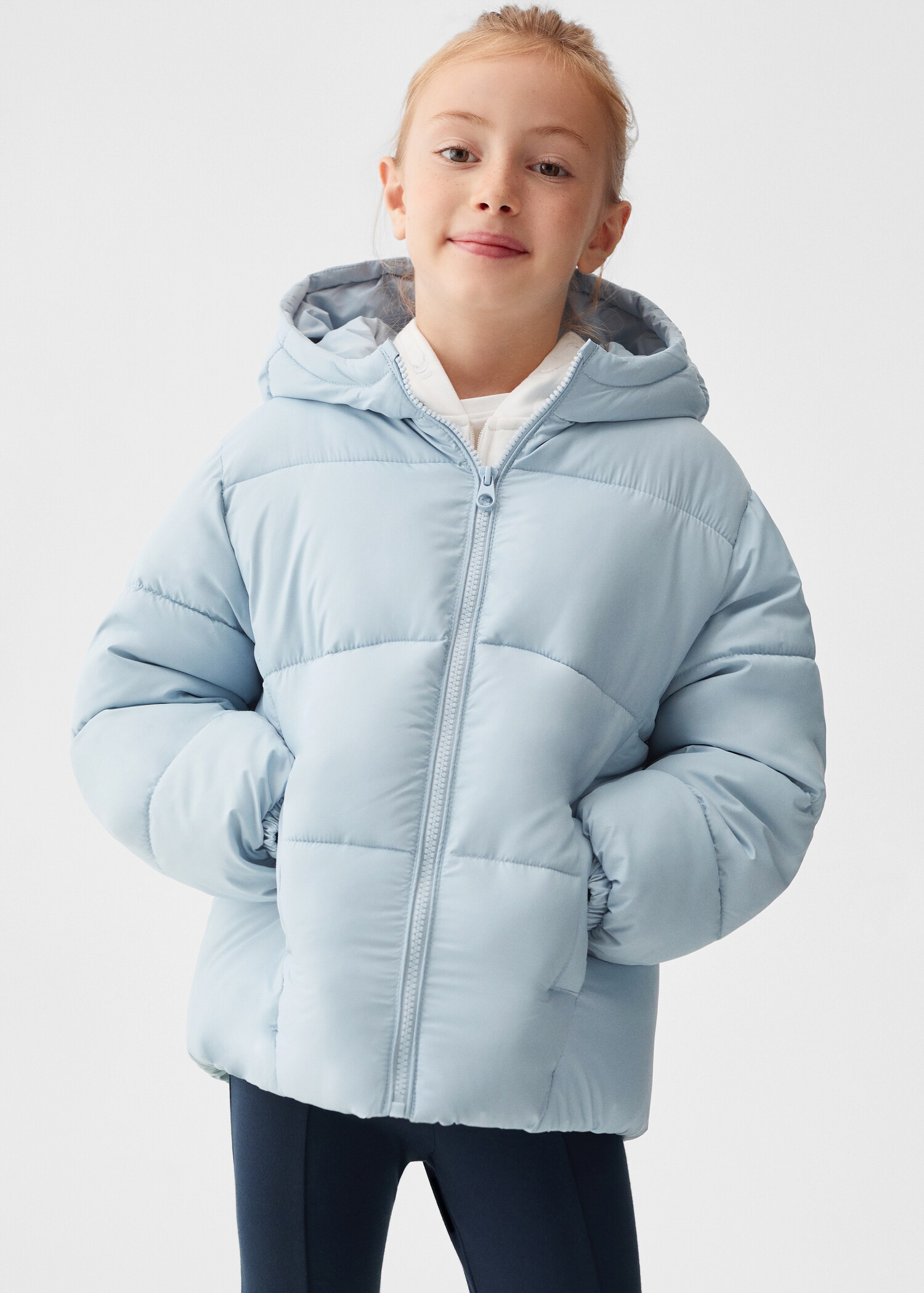 Hood quilted coat - Medium plane
