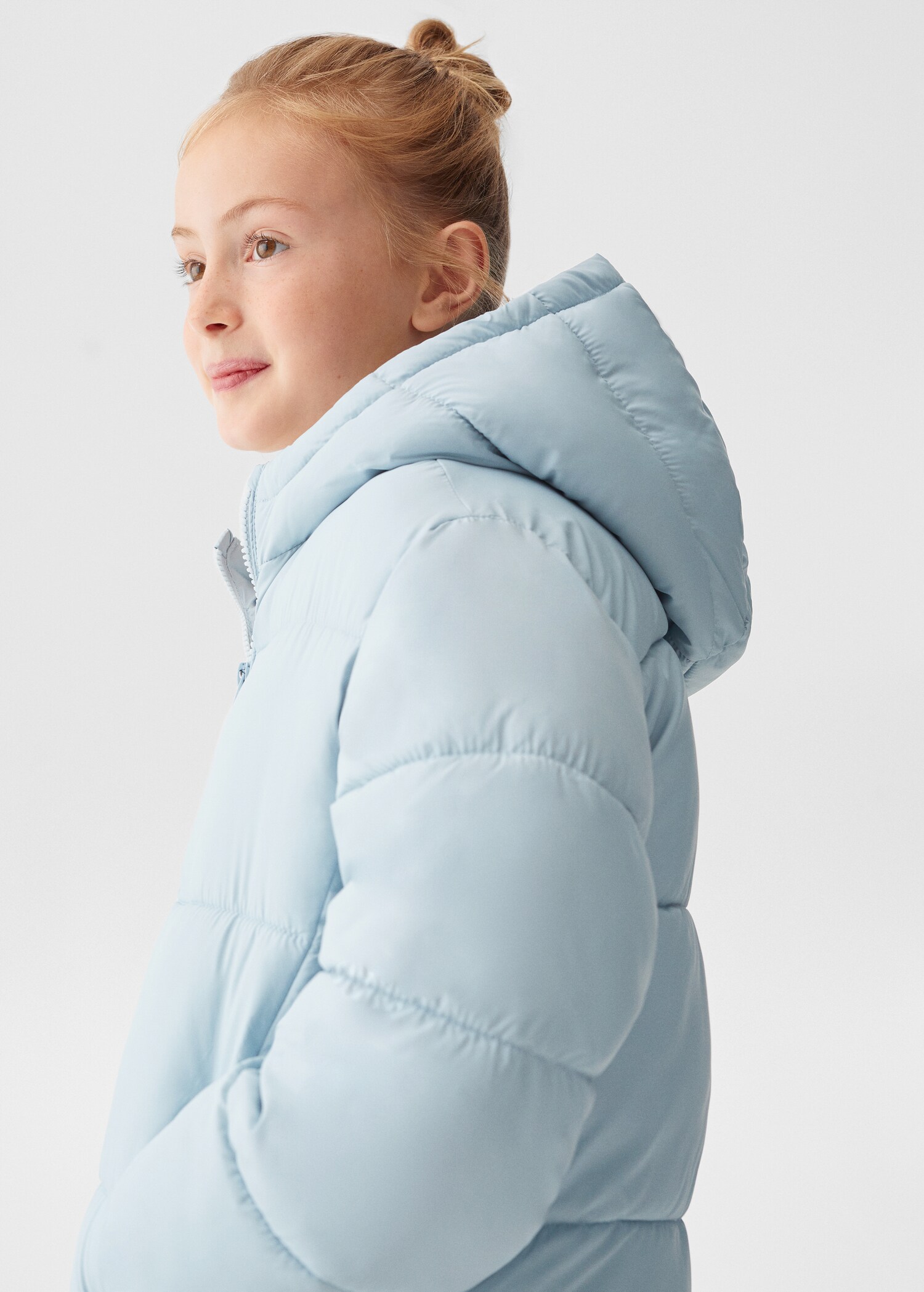 Hood quilted coat - Details of the article 1