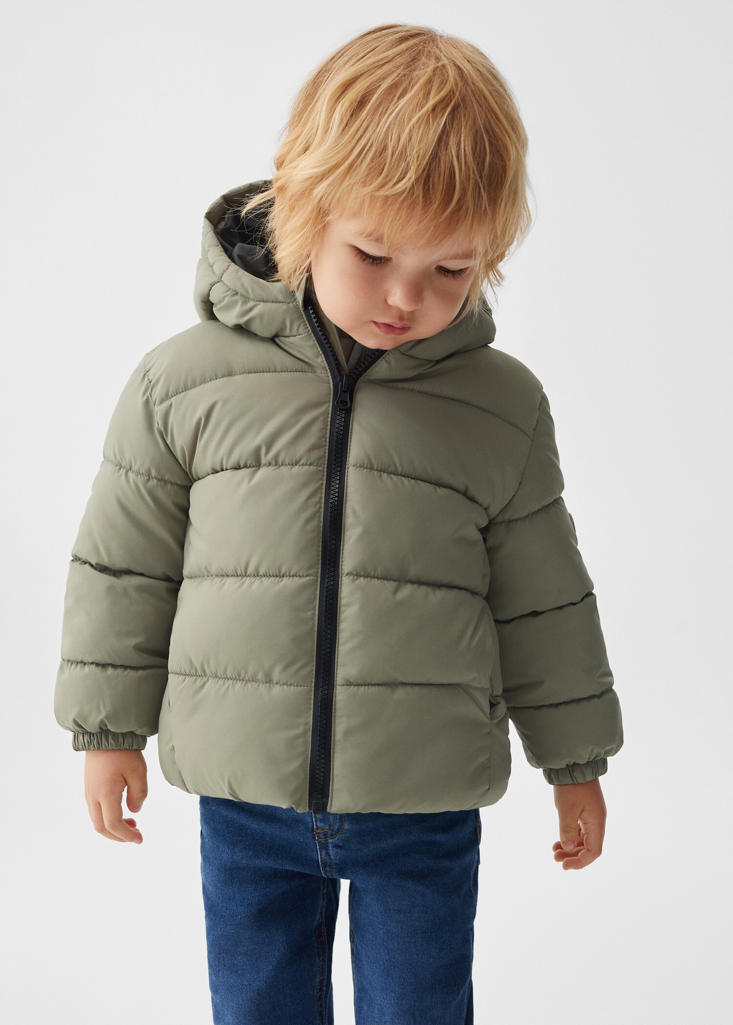 Anorak matelassé imperméable à losanges - Plan moyen