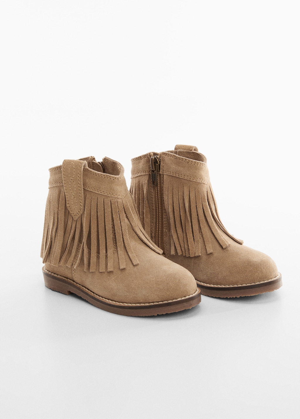 Fringed leather boots