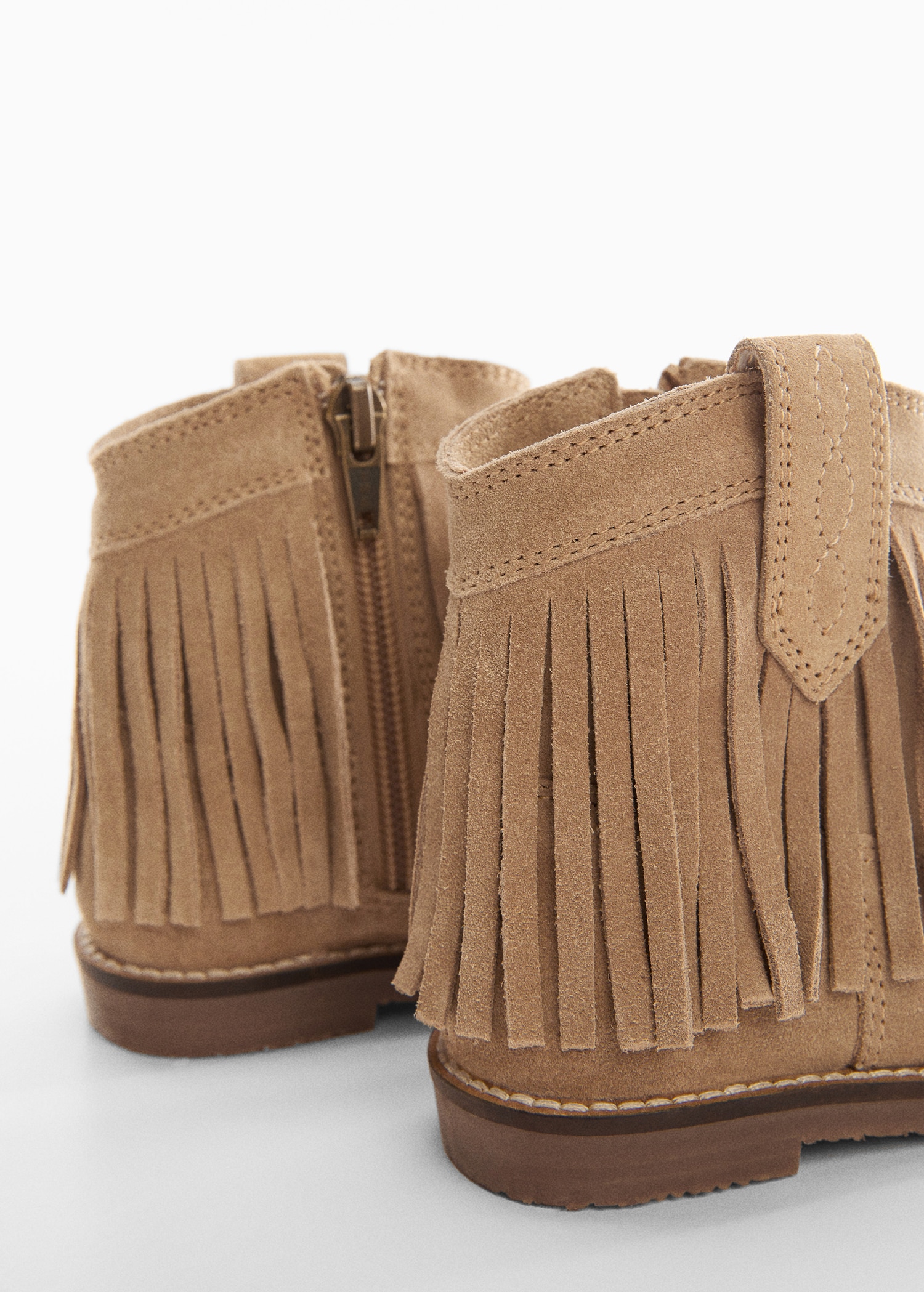 Fringed leather boots Kids MANGO Lebanon