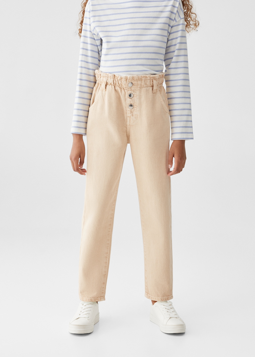 Pantalones paper bag mango deals