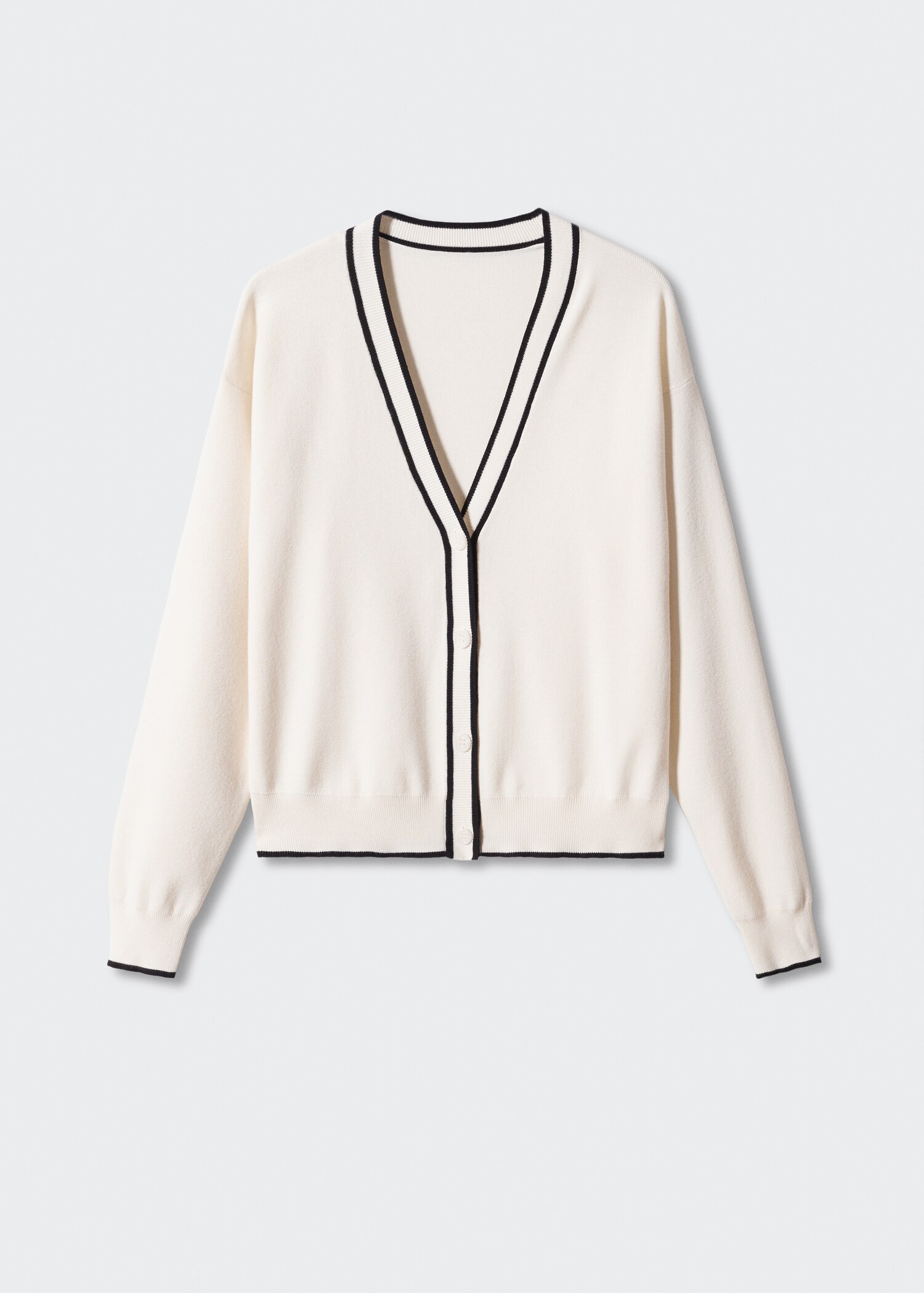 Knitted cardigan with contrast detail - Article without model