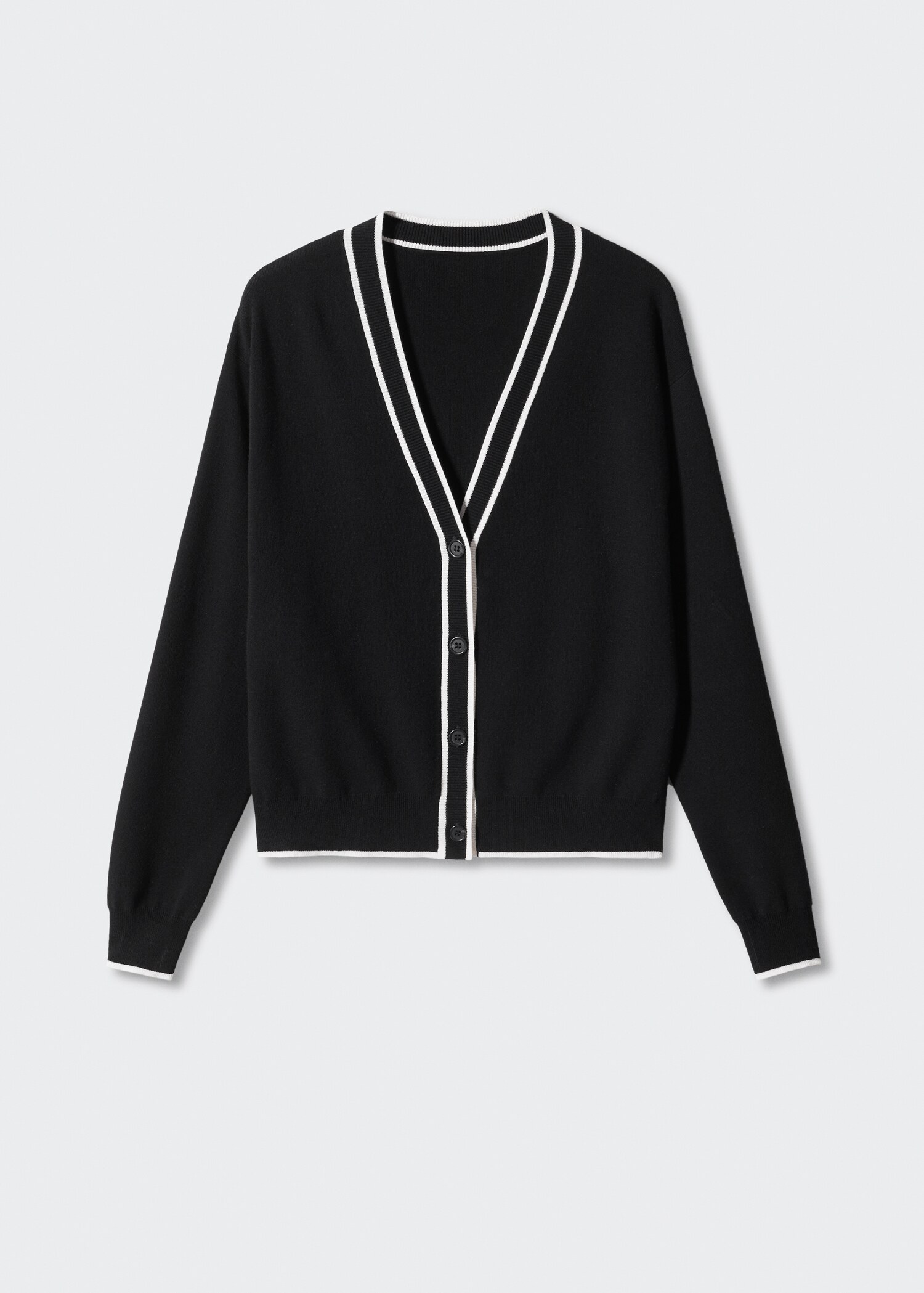 Knitted cardigan with contrast detail - Article without model