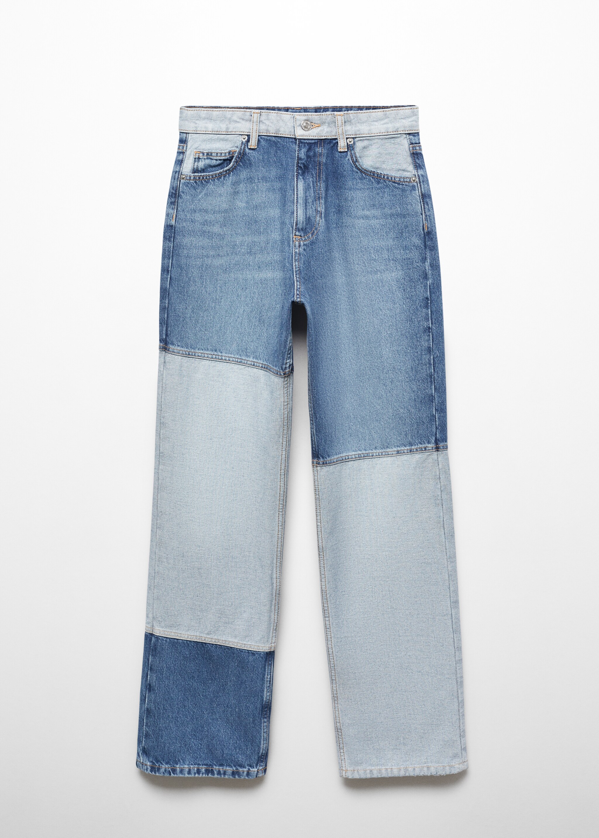 Patchworkowe jeansy z szerokimi nogawkami  - Artykuł bez modela/modelki