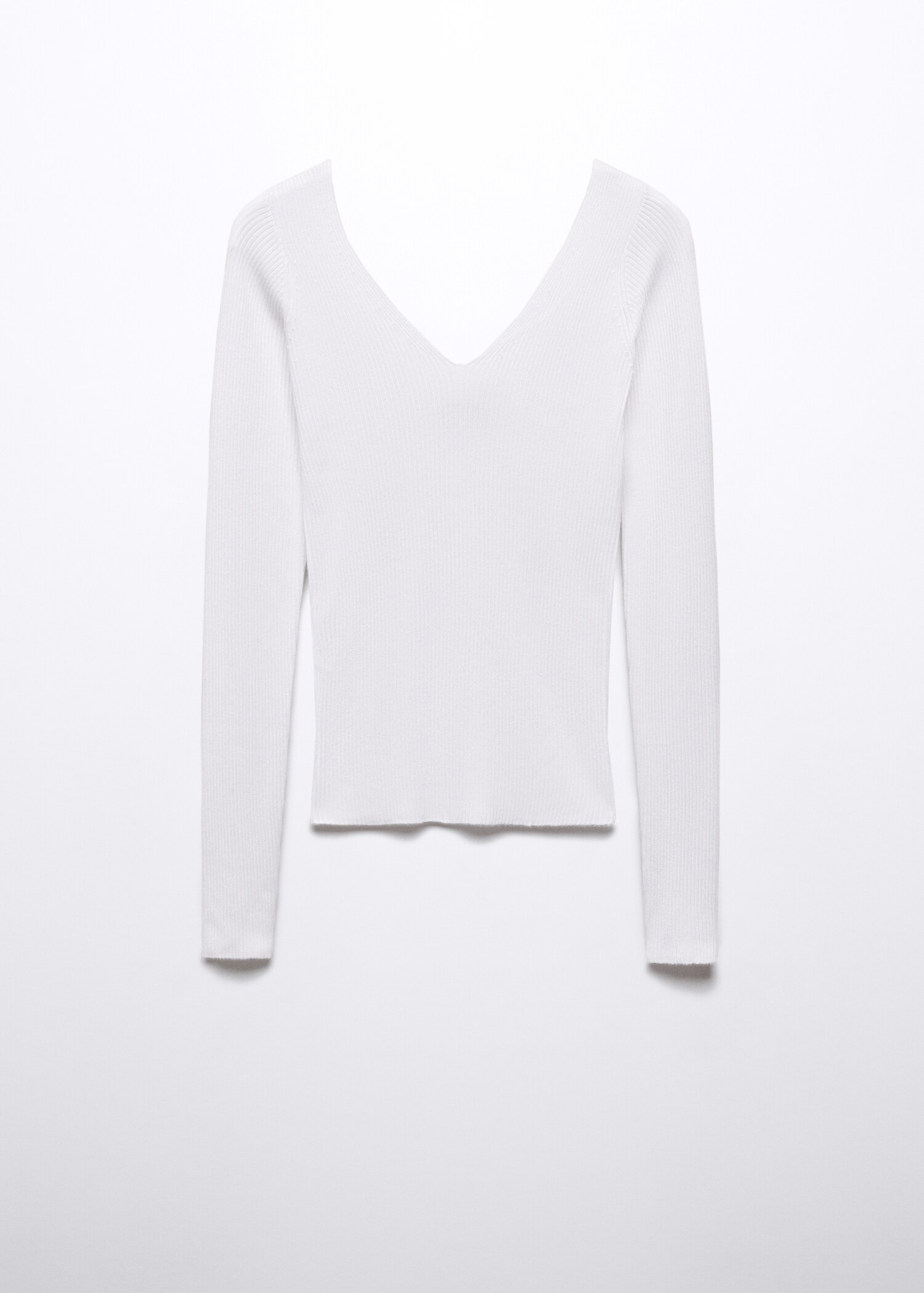 Pull-over maille côtelée dos plongeant - Article sans modèle