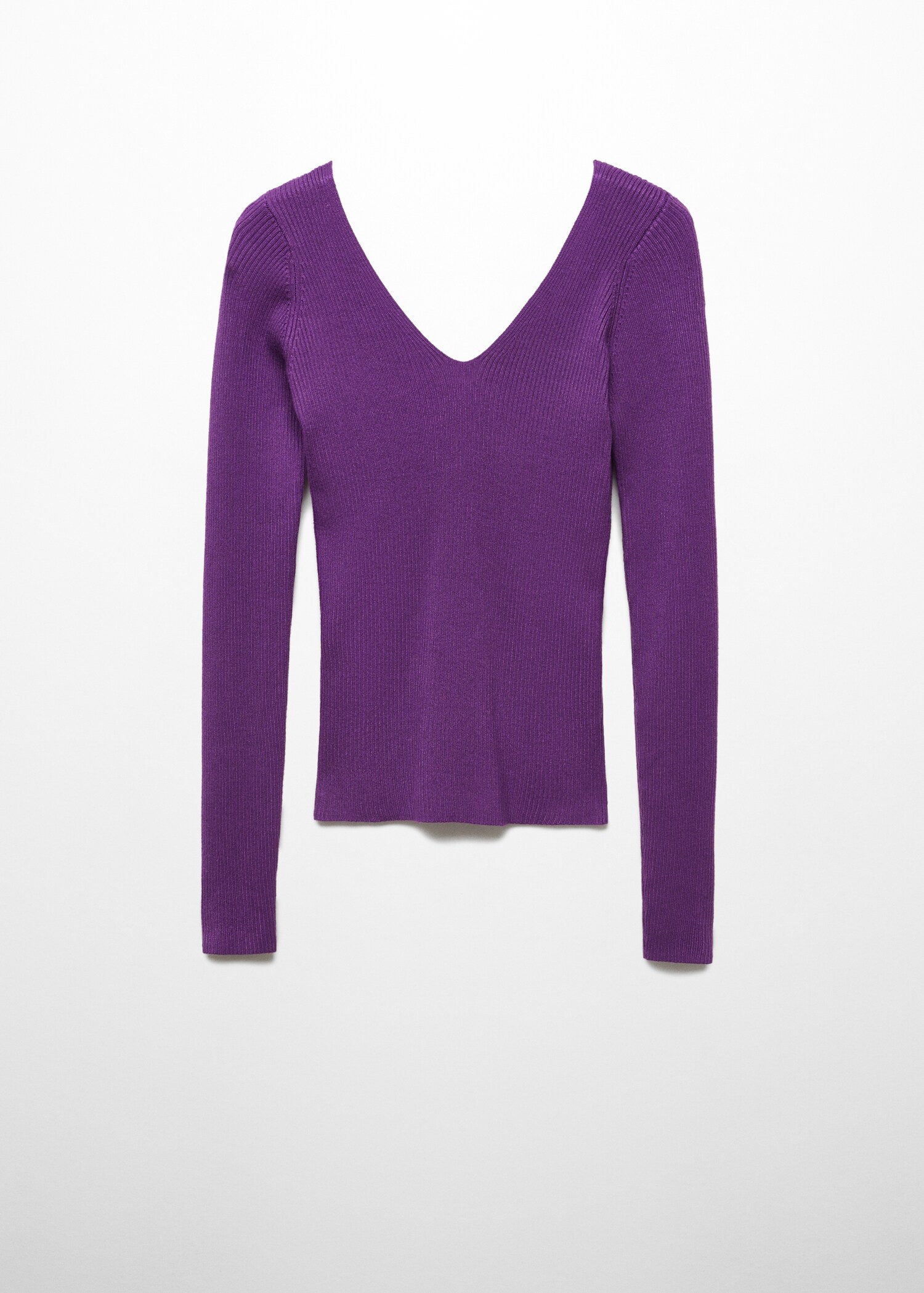 Pull-over maille côtelée dos plongeant - Article sans modèle