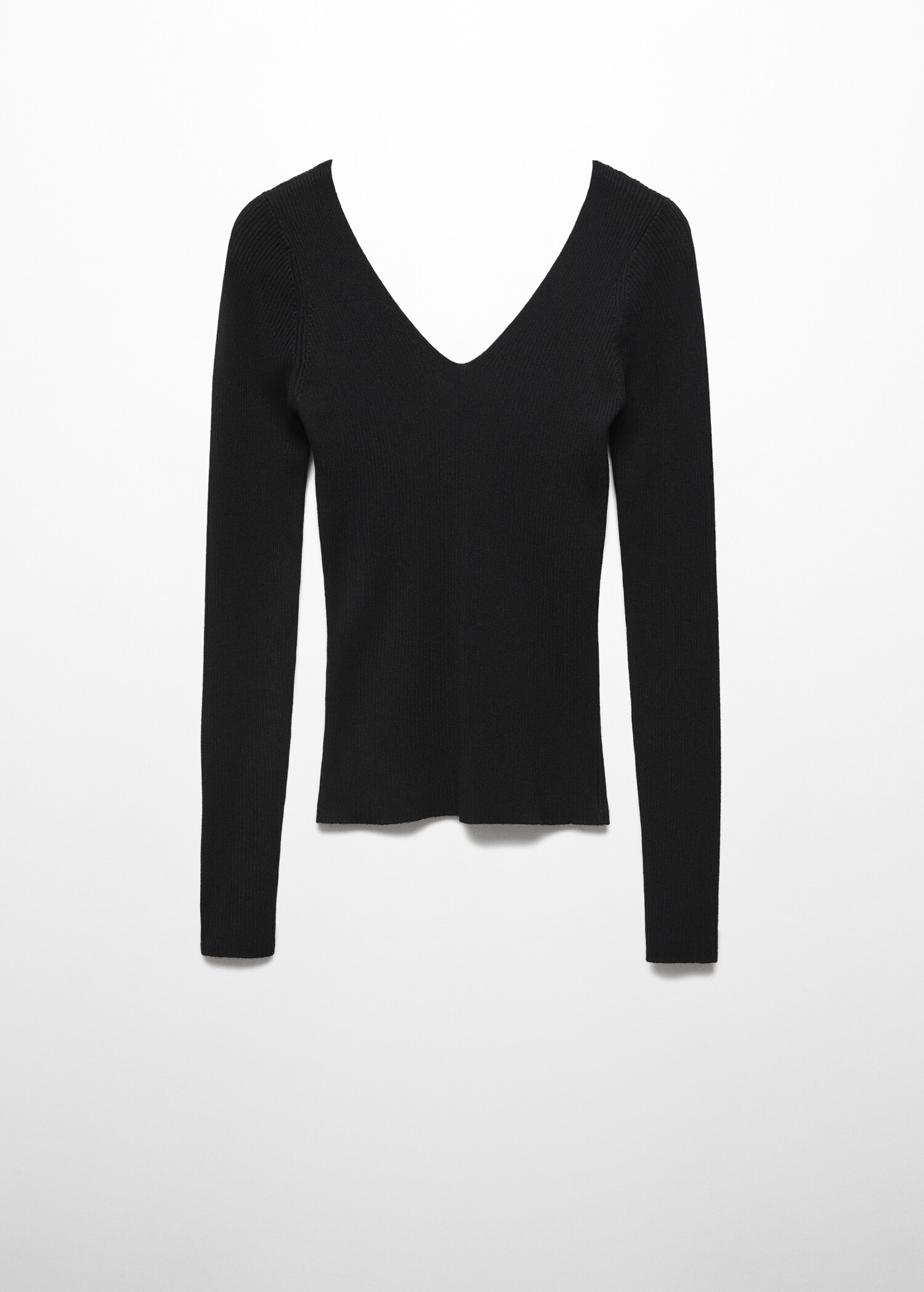 Pull-over maille côtelée dos plongeant - Article sans modèle
