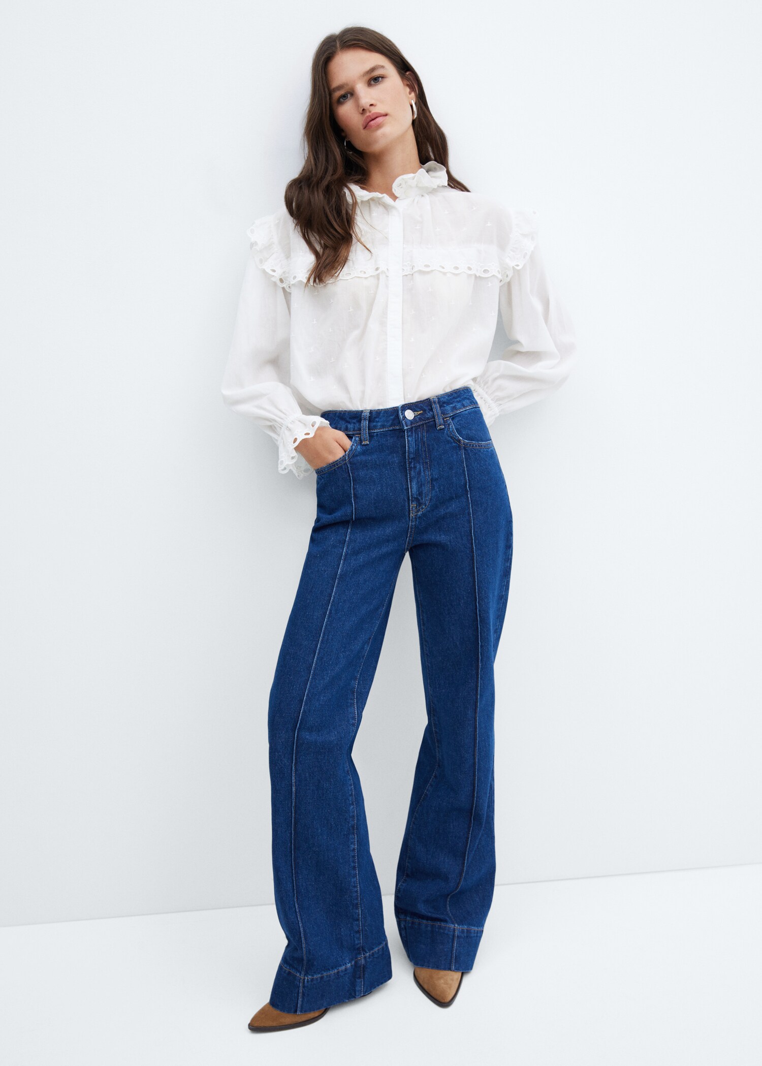 Embroidered details blouse - Details of the article 2
