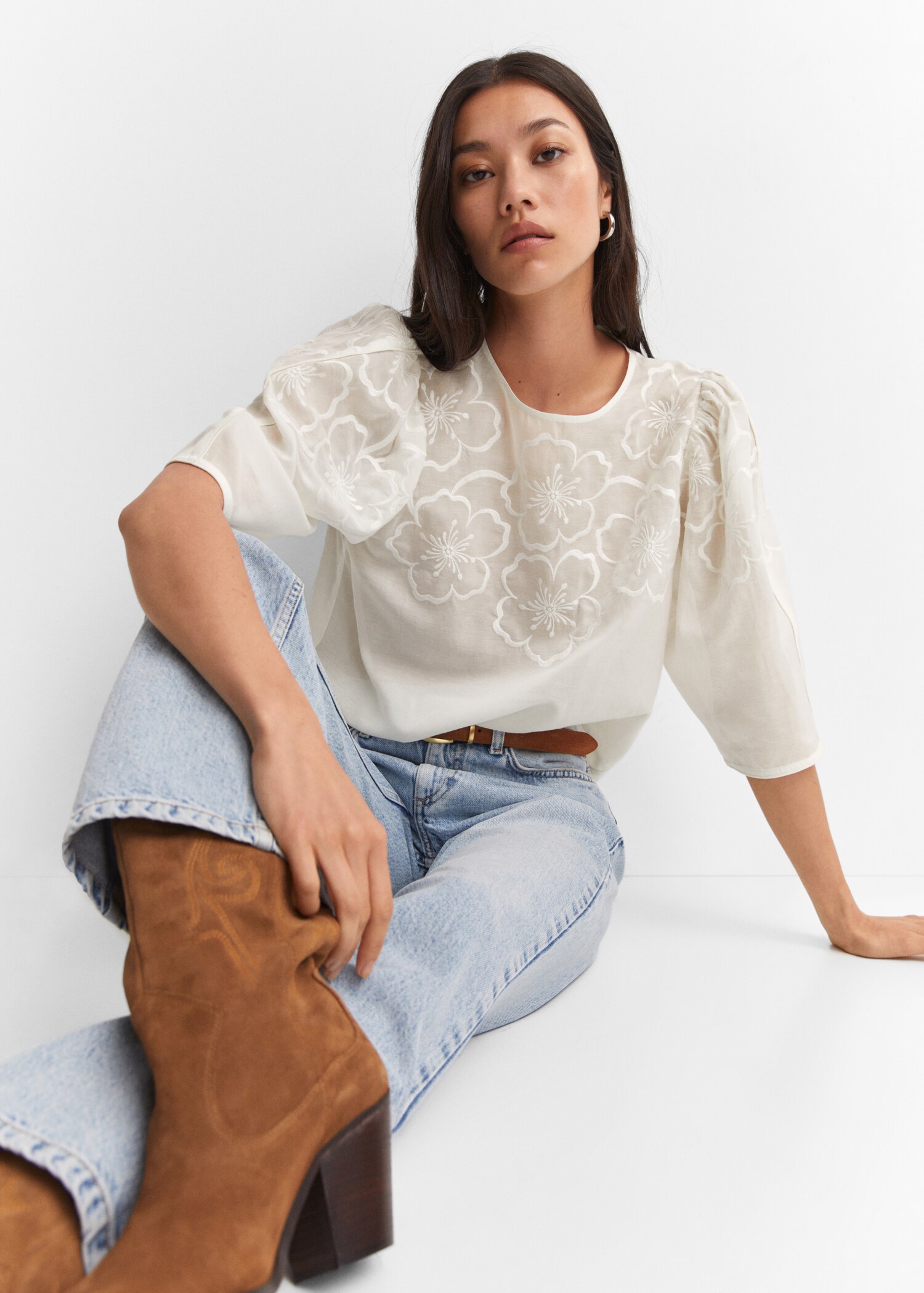 Blusa bordado flores - Detalle del artículo 2
