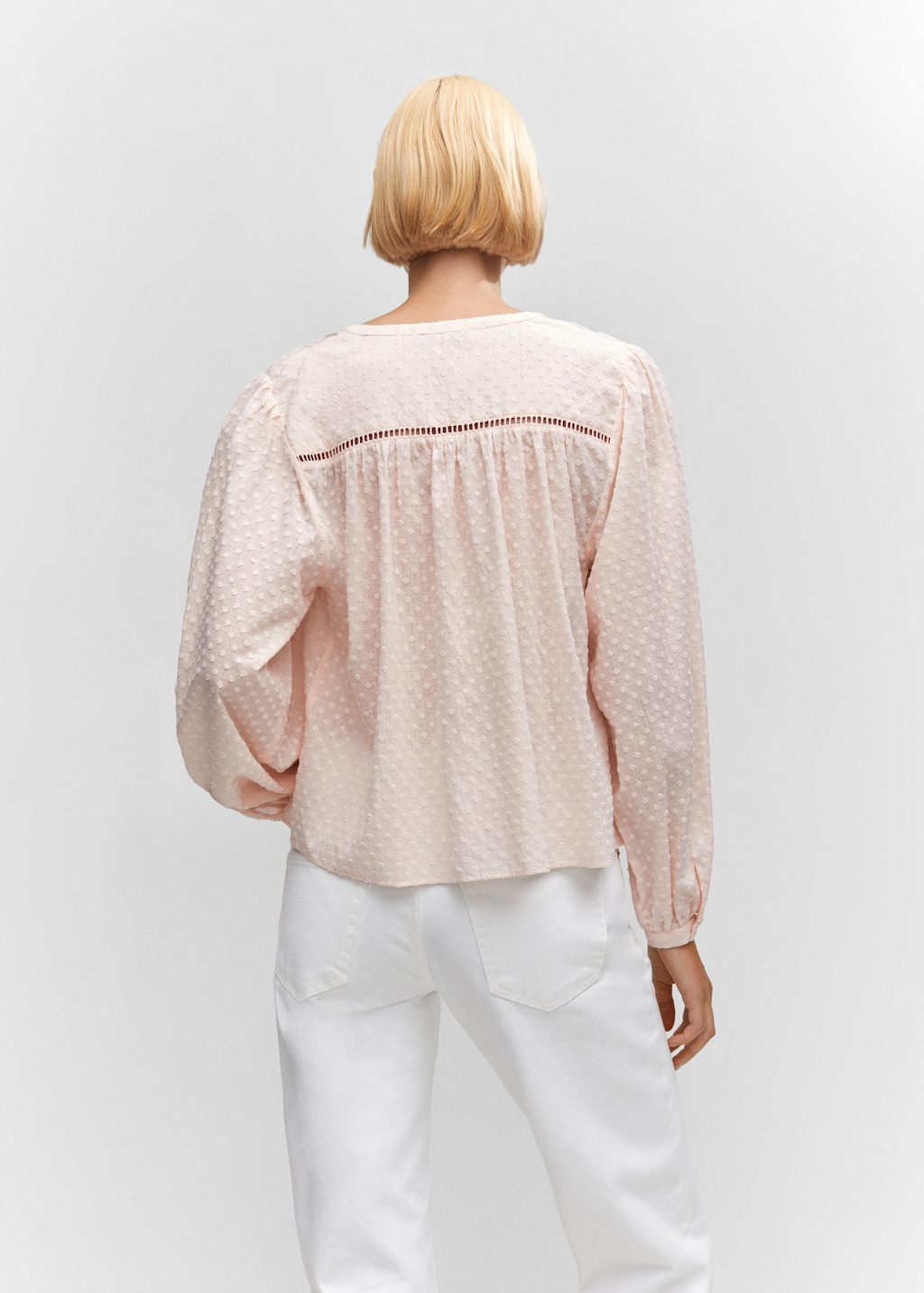 Blouse plumetis mango sale
